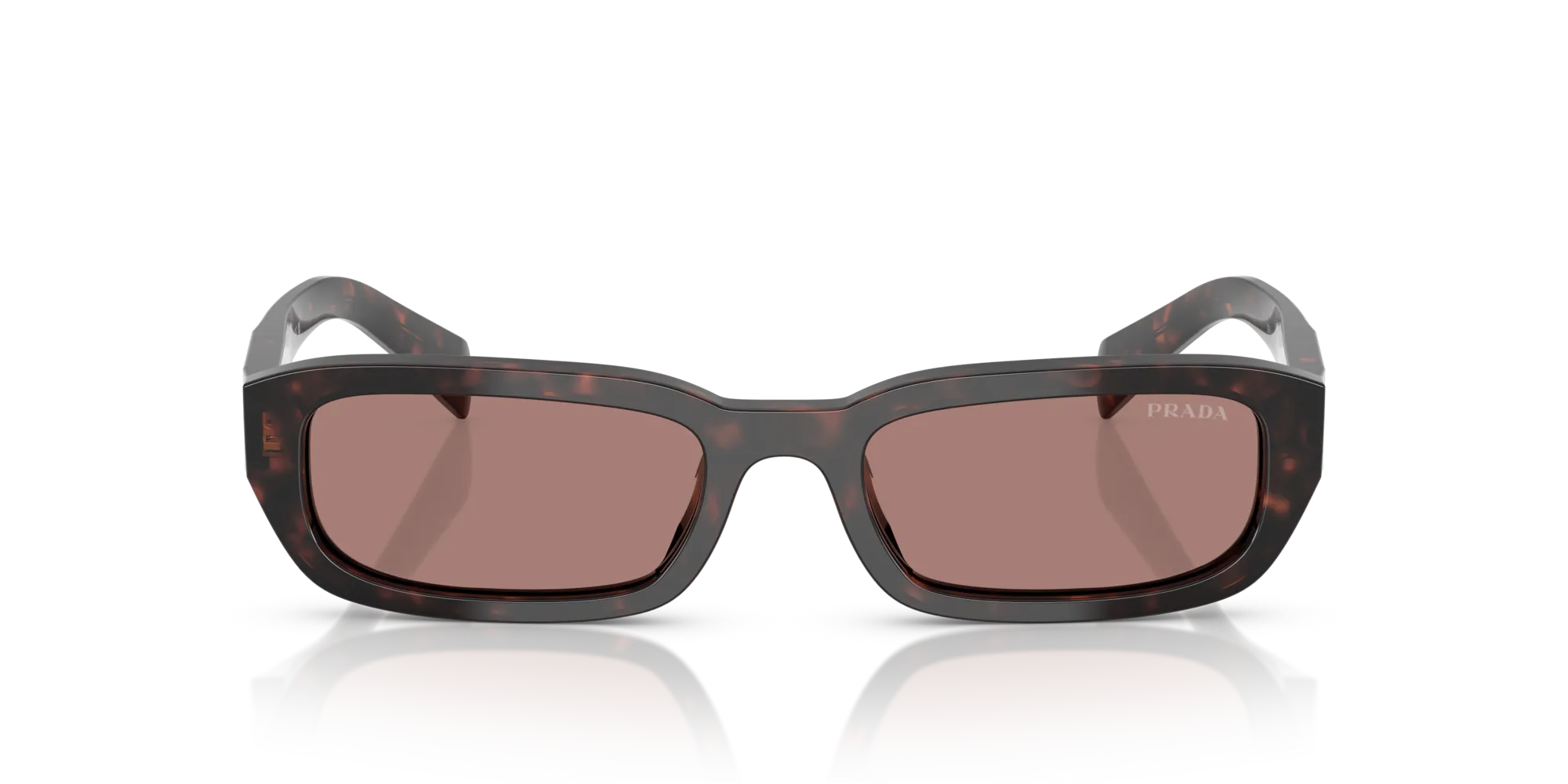 Prada PR B06S 17N60B Occhiali da sole Acetato Tartaruga Marrone Squadrata Normale - immagine 3