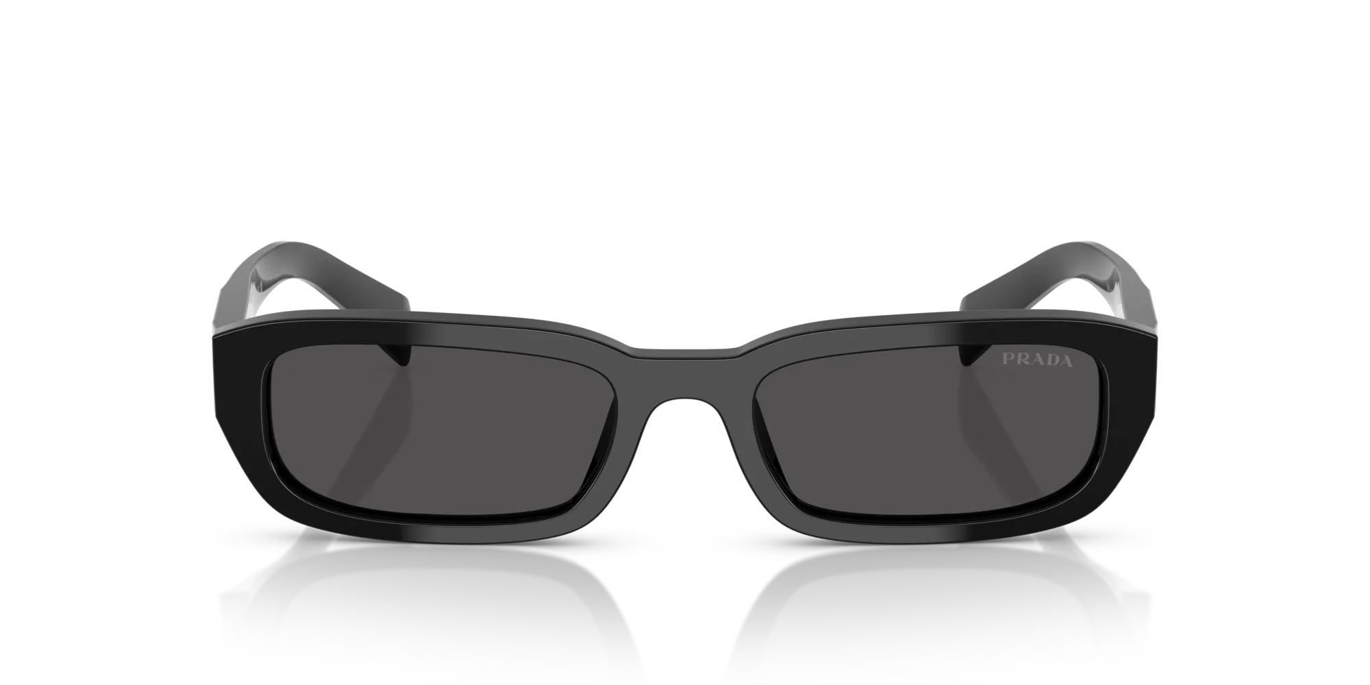Prada PR B06S 16K08Z Occhiali da sole Acetato Nero Grigio Squadrata Normale - immagine 3