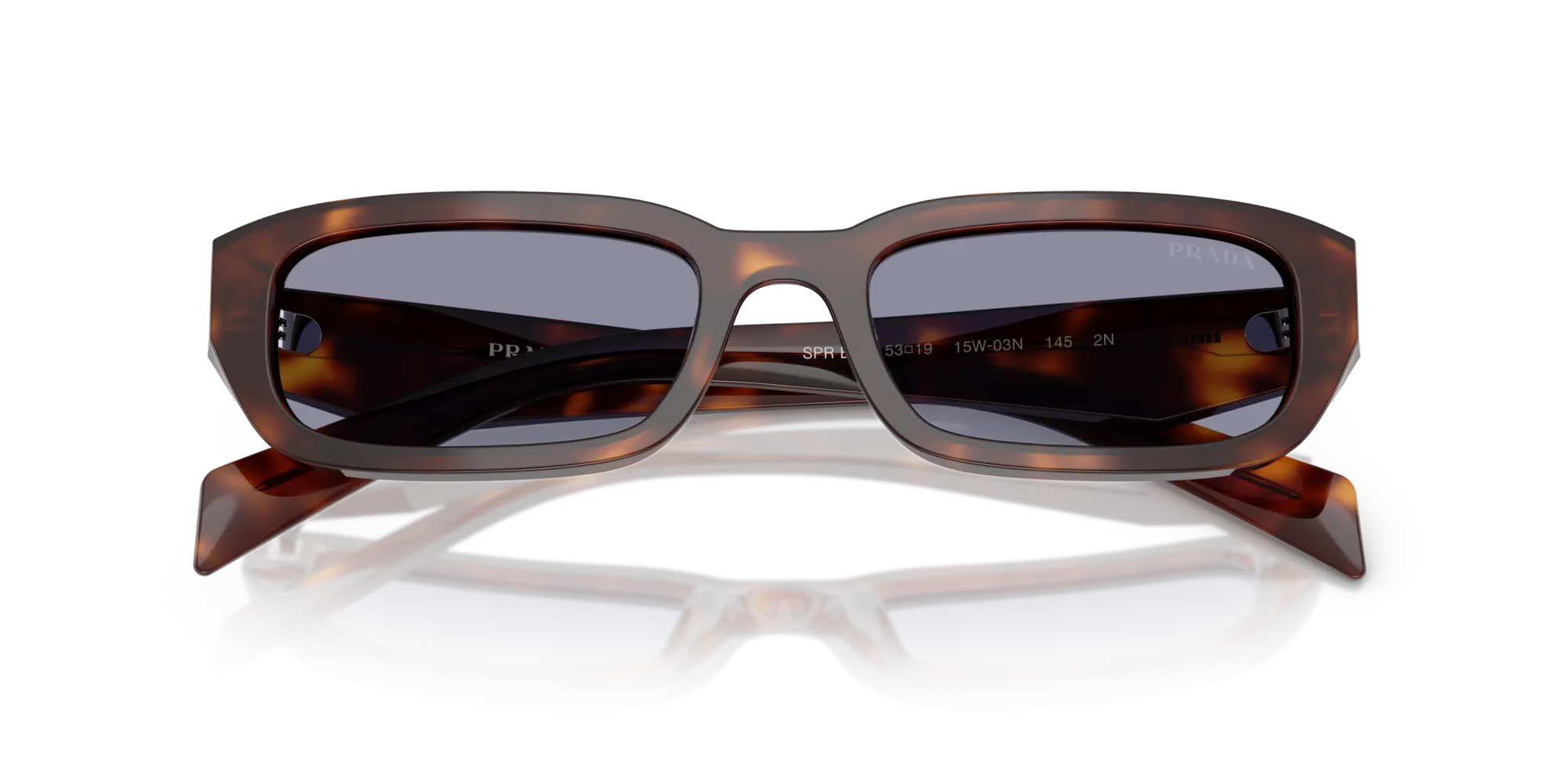 Prada PR B06S 15W03N Occhiali da sole Acetato Tartaruga Grigio Squadrata Normale - immagine 2