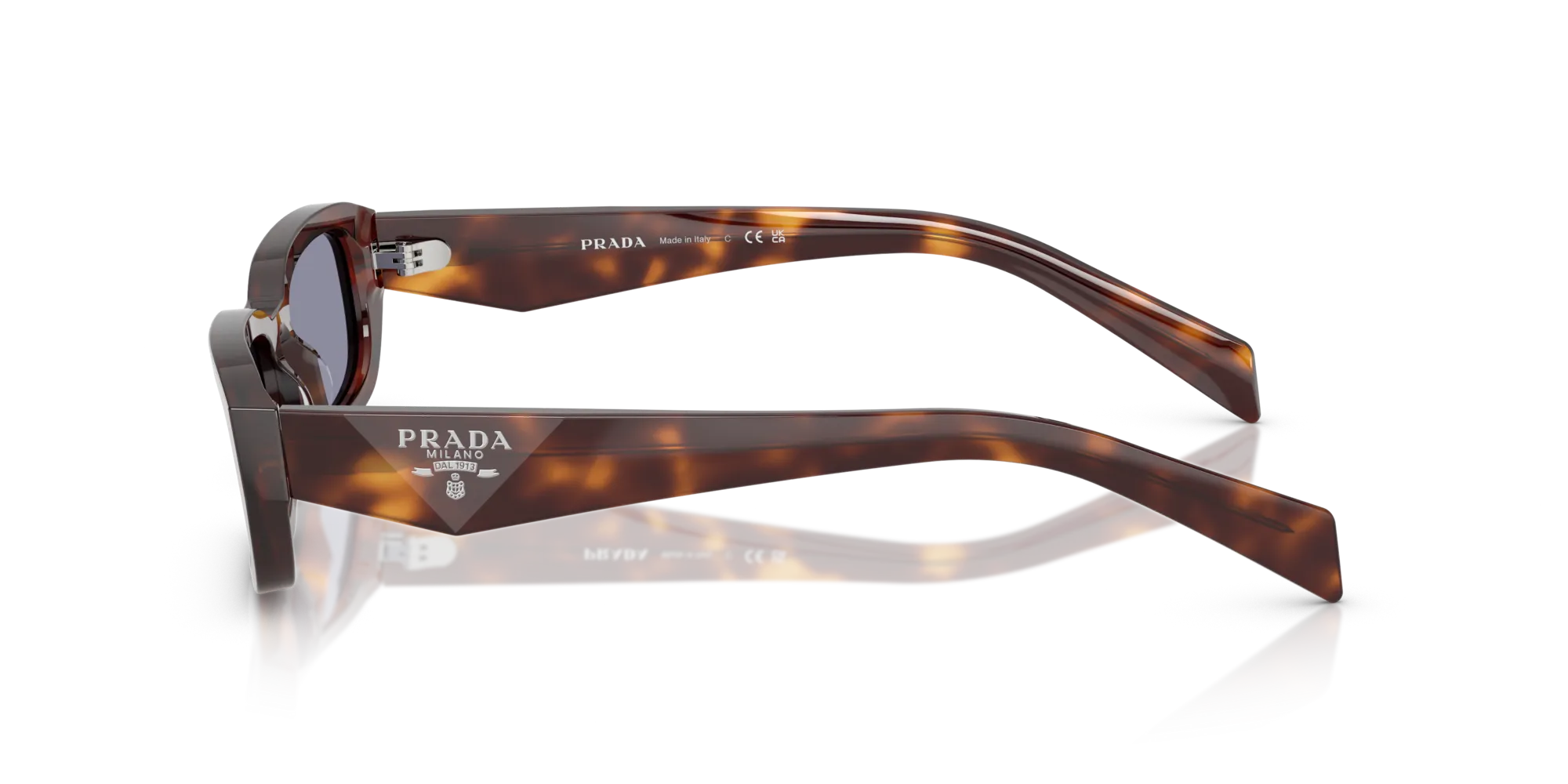 Prada PR B06S 15W03N Occhiali da sole Acetato Tartaruga Grigio Squadrata Normale - immagine 4