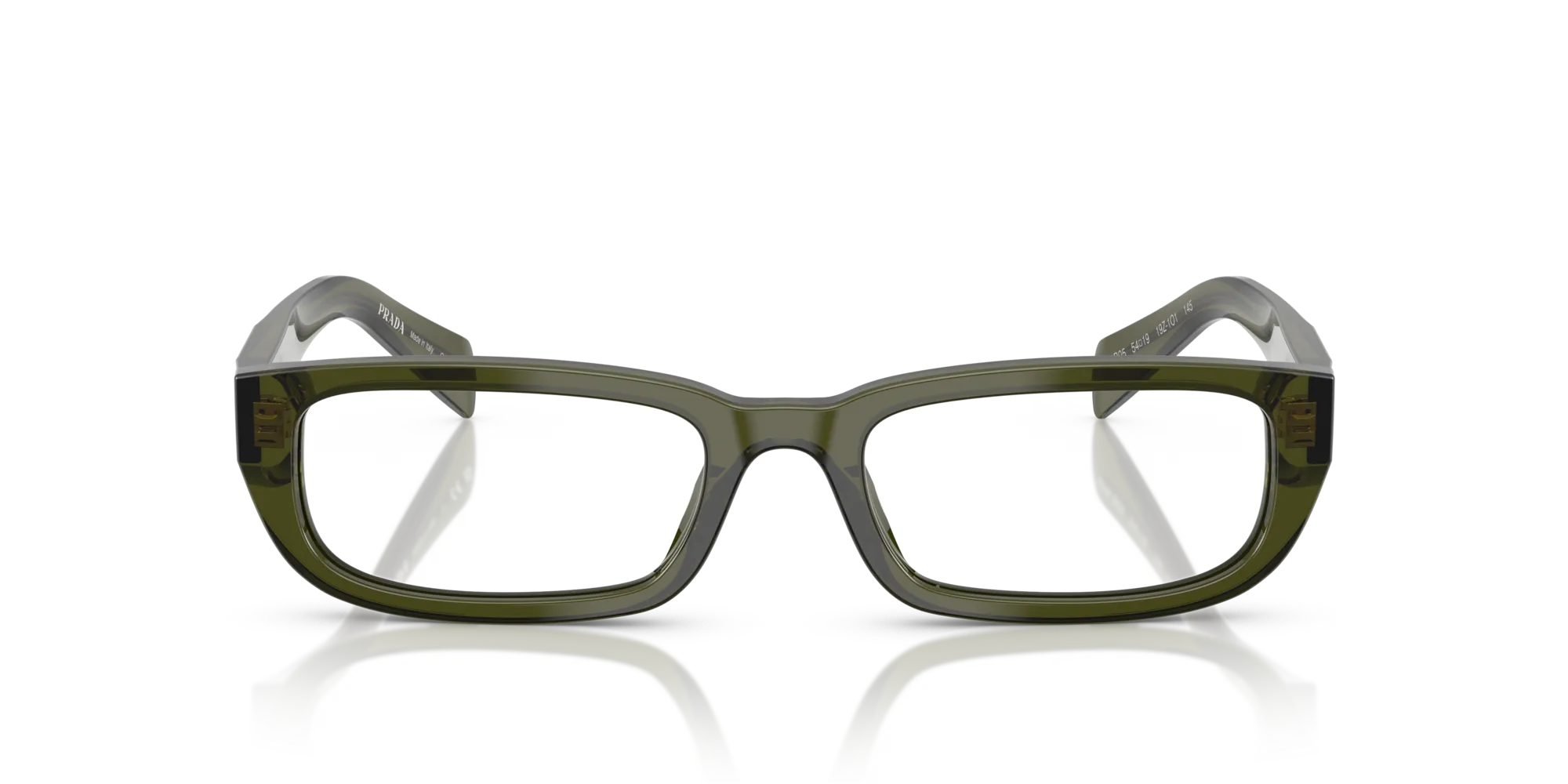 Prada PR B05V 19Z1O1 Montature da vista Acetato Verde Squadrata Normale - immagine 3