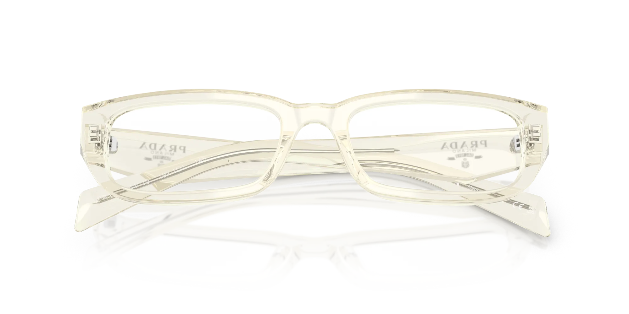 Prada PR B05V 19X1O1 Montature da vista Acetato Havana Squadrata Normale - immagine 2