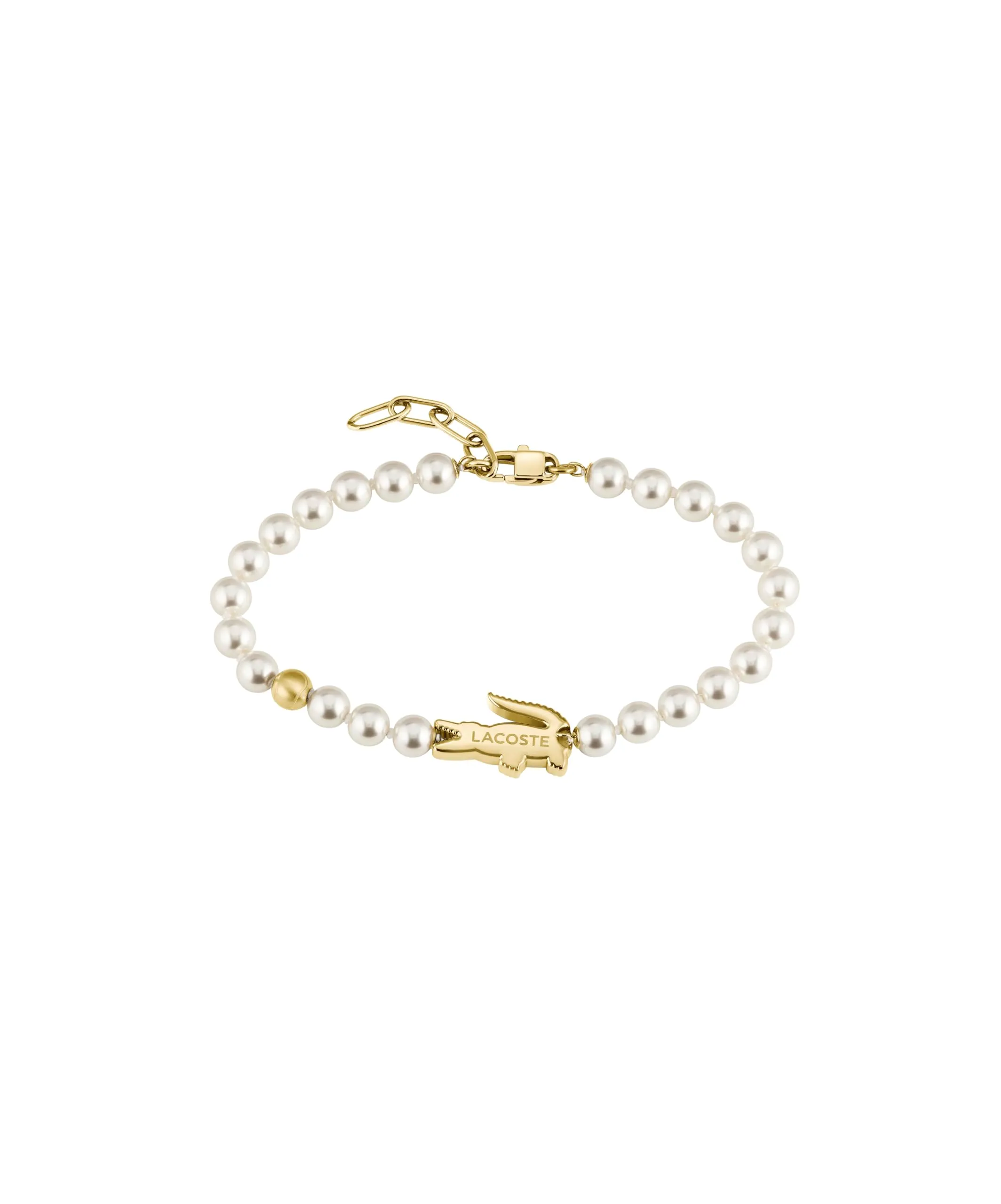 Lacoste Collana, Bracciale e Orecchini in Faux Perle Per Uomo e Donna Collezione MATCHPOINT con Charms Diversi color Oro Giallo - immagine 3