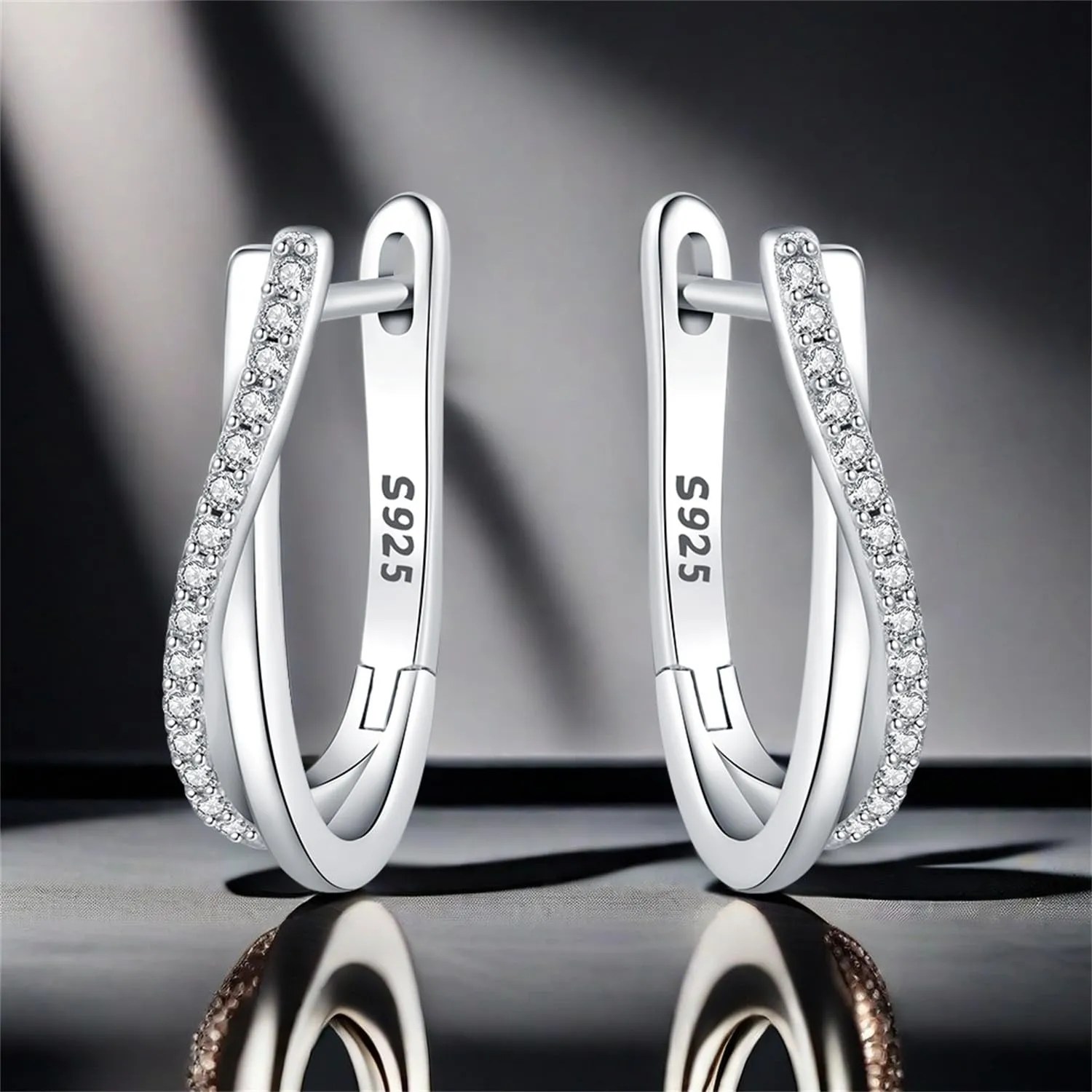 CYMYSS Orecchini Donna Argento 925 Orecchini Argento 925 a cerchio per uomini e donne Orecchini Anallergici Donna Orecchini a Cerchio Regali per Signore - immagine 6