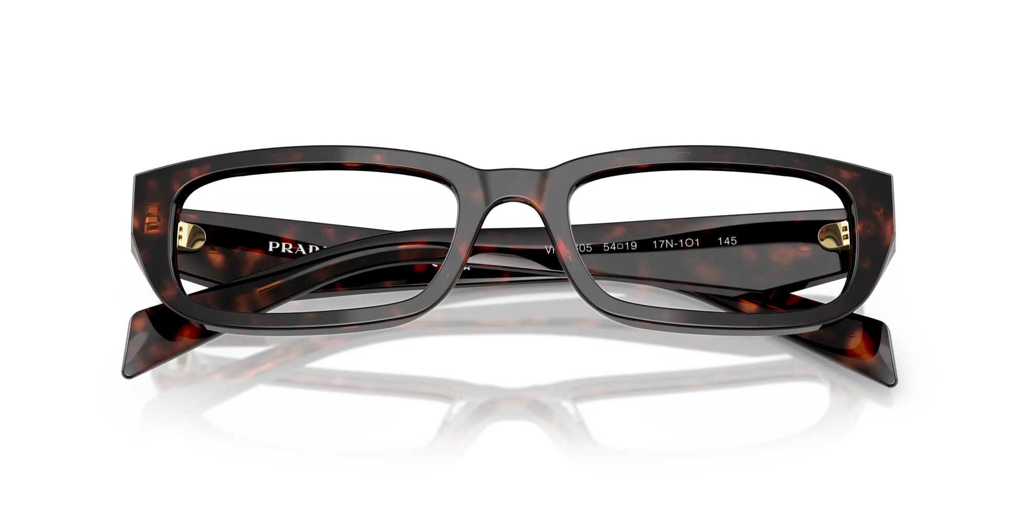Prada PR B05V 17N1O1 Montature da vista Acetato Nero Squadrata Normale - immagine 2