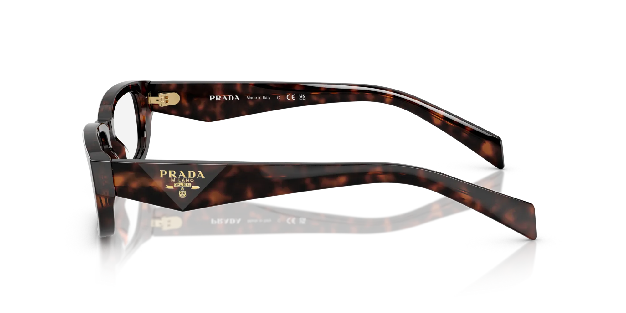 Prada PR B05V 17N1O1 Montature da vista Acetato Nero Squadrata Normale - immagine 4