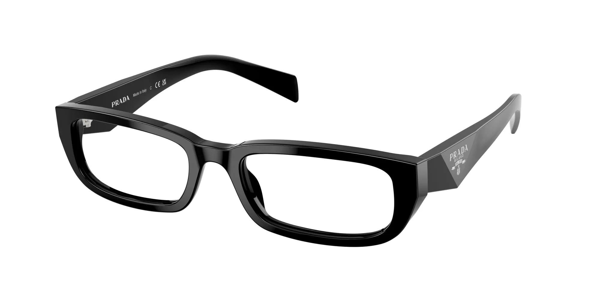 Prada PR B05V 16K1O1 Montature da vista Acetato Nero Squadrata Normale - immagine 1