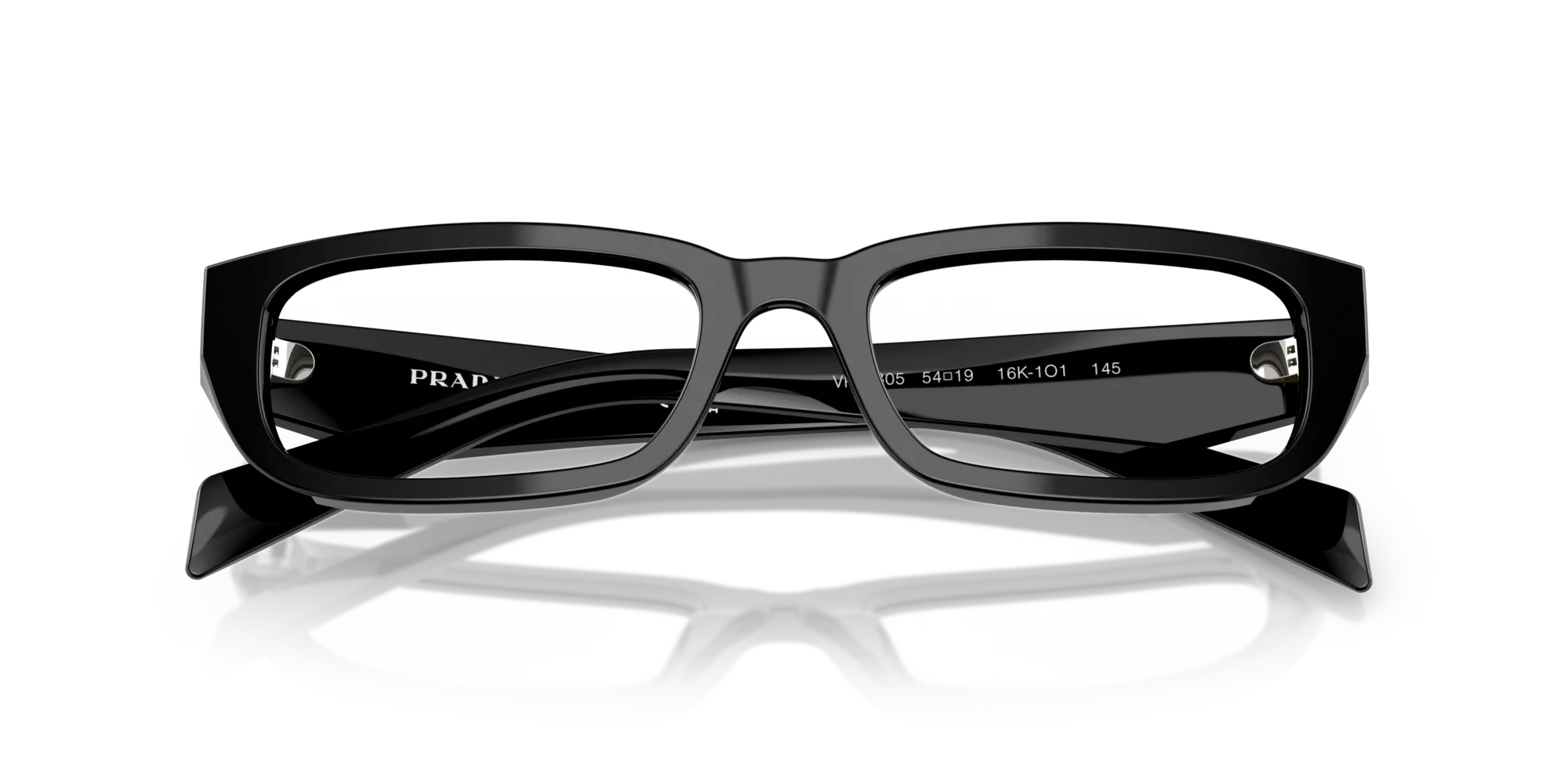 Prada PR B05V 16K1O1 Montature da vista Acetato Nero Squadrata Normale - immagine 2