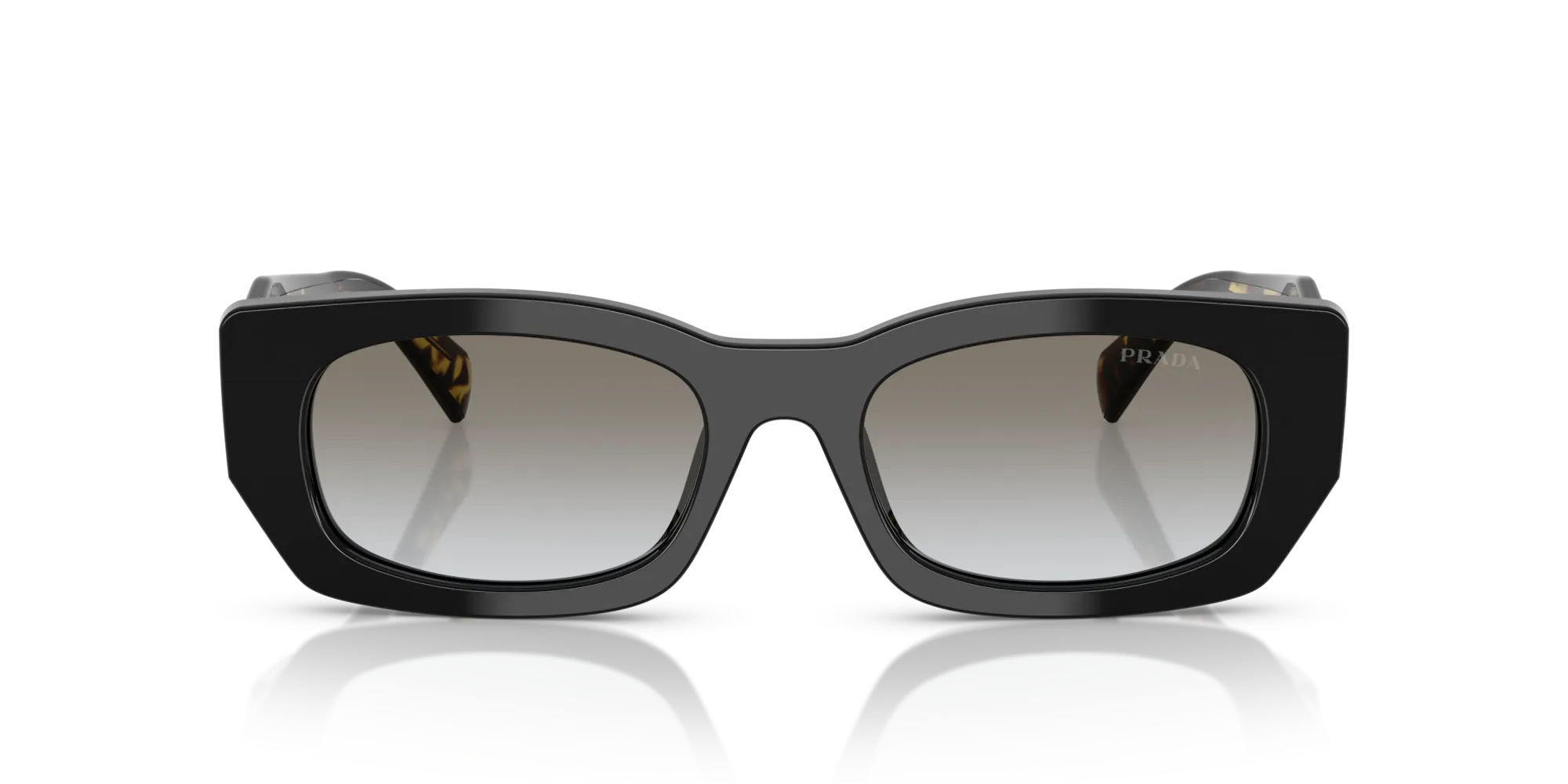 Prada PR B05S 3890A7 Occhiali da sole Acetato Nero Grigio Pillow Normale Sfumato - immagine 3