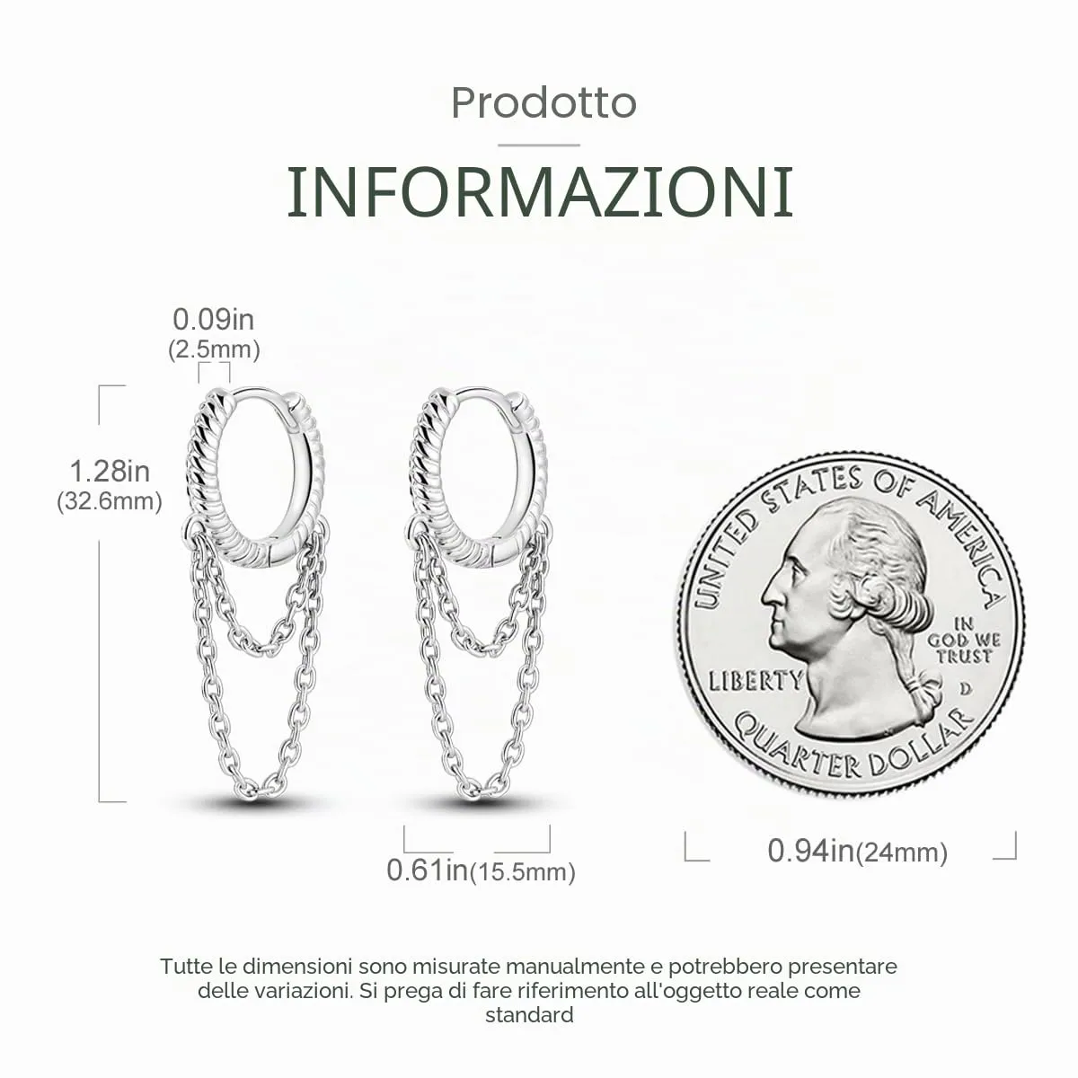CYMYSS Orecchini Donna Argento 925 Orecchini Argento 925 a cerchio per uomini e donne Orecchini Anallergici Donna Orecchini a Cerchio Regali per Signore - immagine 2