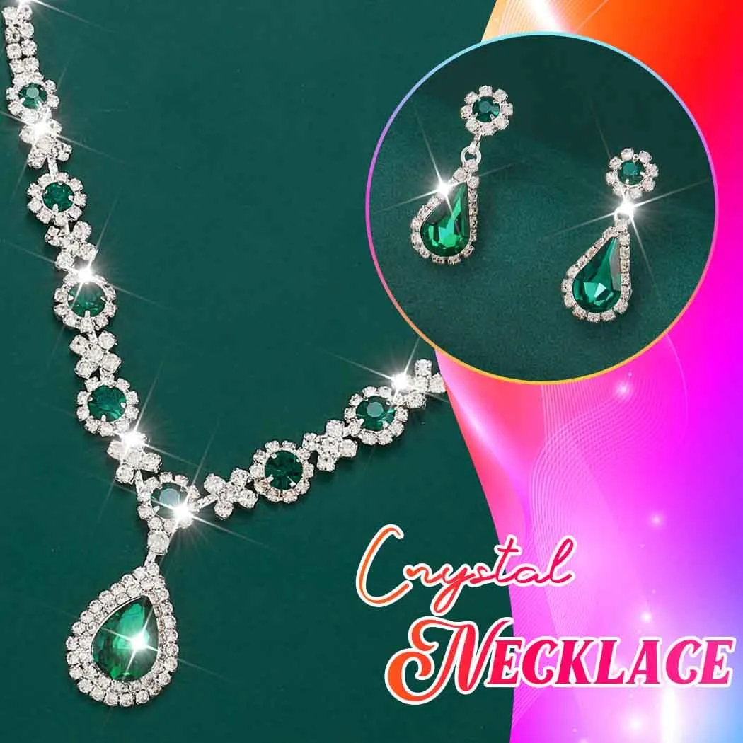 Fashband Set di collane, pendenti, orecchini da sposa, matrimonio, strass, balli, accessori per donne, Taglia unica, Lega di acciaio, Nessuna pietra preziosa - immagine 7