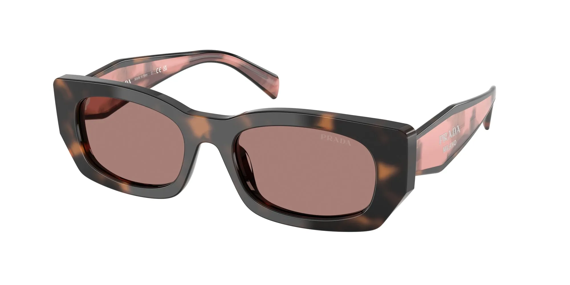 Prada PR B05S 23A60B Occhiali da sole Acetato Tartaruga Marrone Pillow Normale - immagine 1
