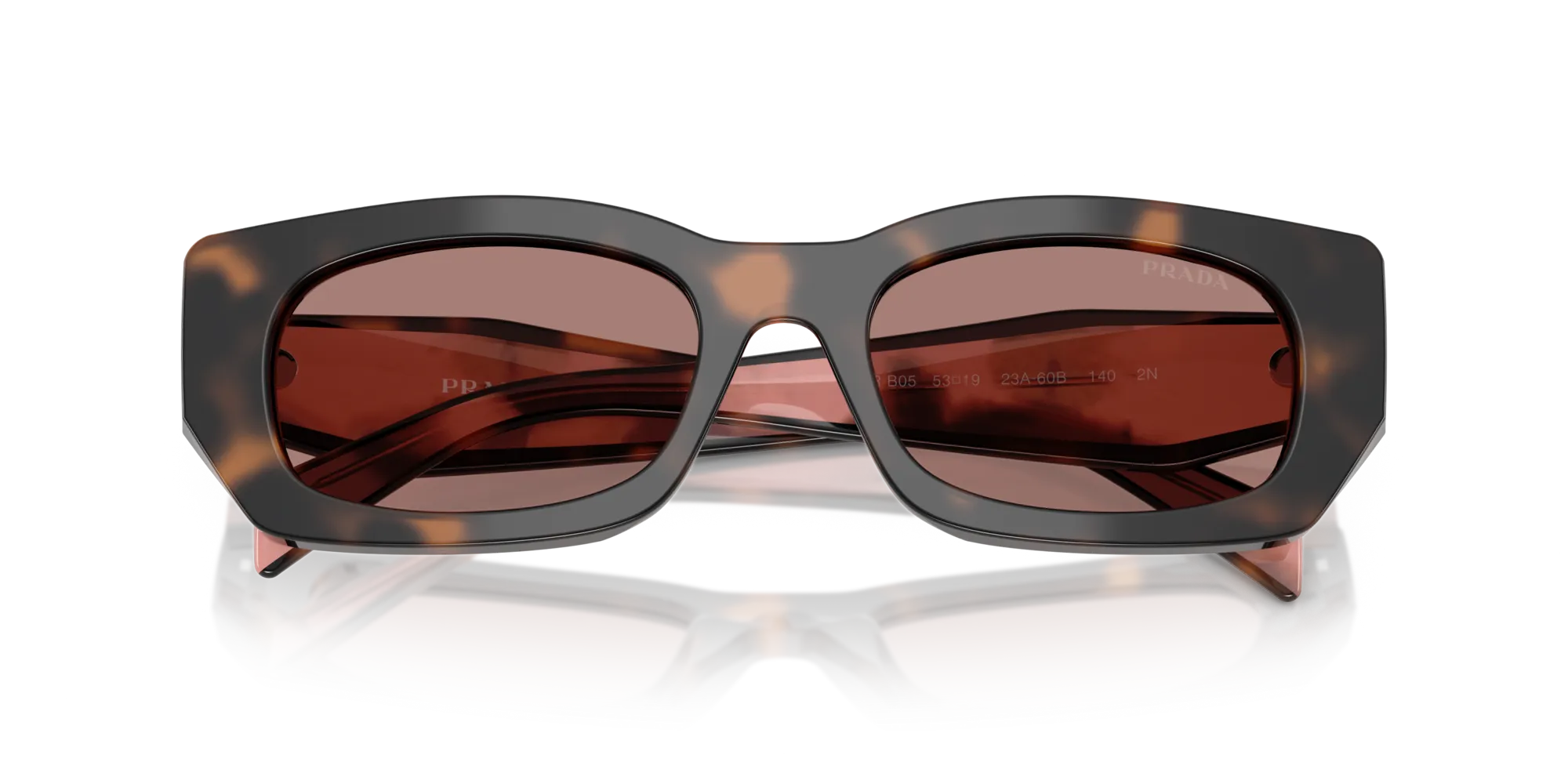 Prada PR B05S 23A60B Occhiali da sole Acetato Tartaruga Marrone Pillow Normale - immagine 2