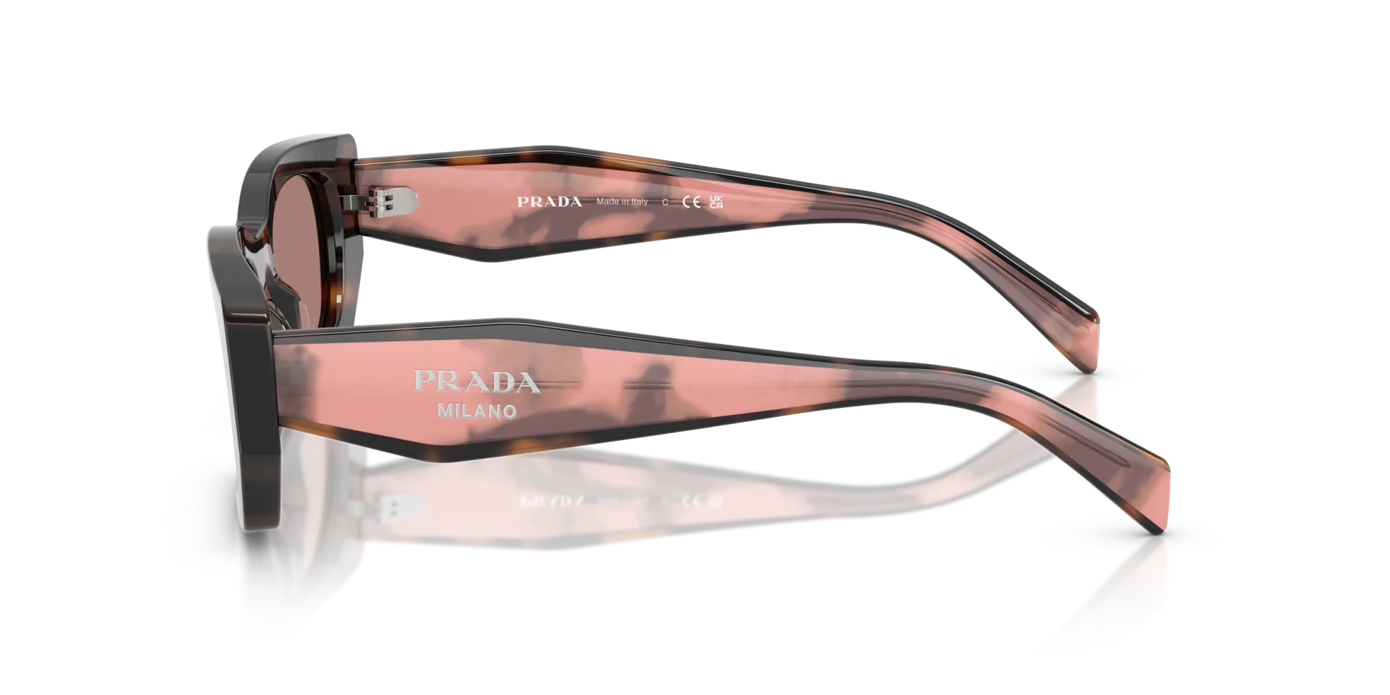 Prada PR B05S 23A60B Occhiali da sole Acetato Tartaruga Marrone Pillow Normale - immagine 4