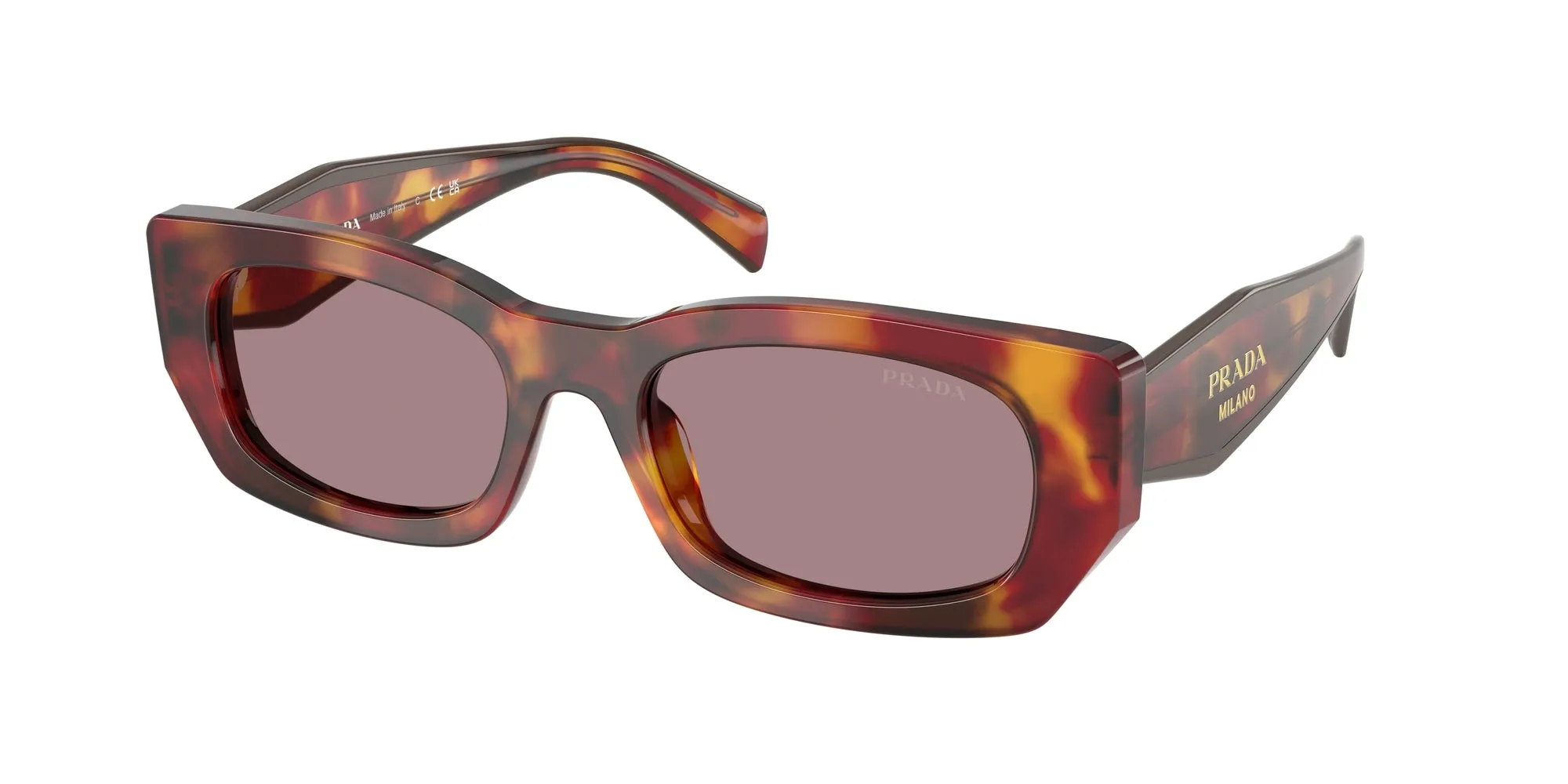 Prada PR B05S 22A20I Occhiali da sole Acetato Tartaruga Marrone Pillow Normale - immagine 1