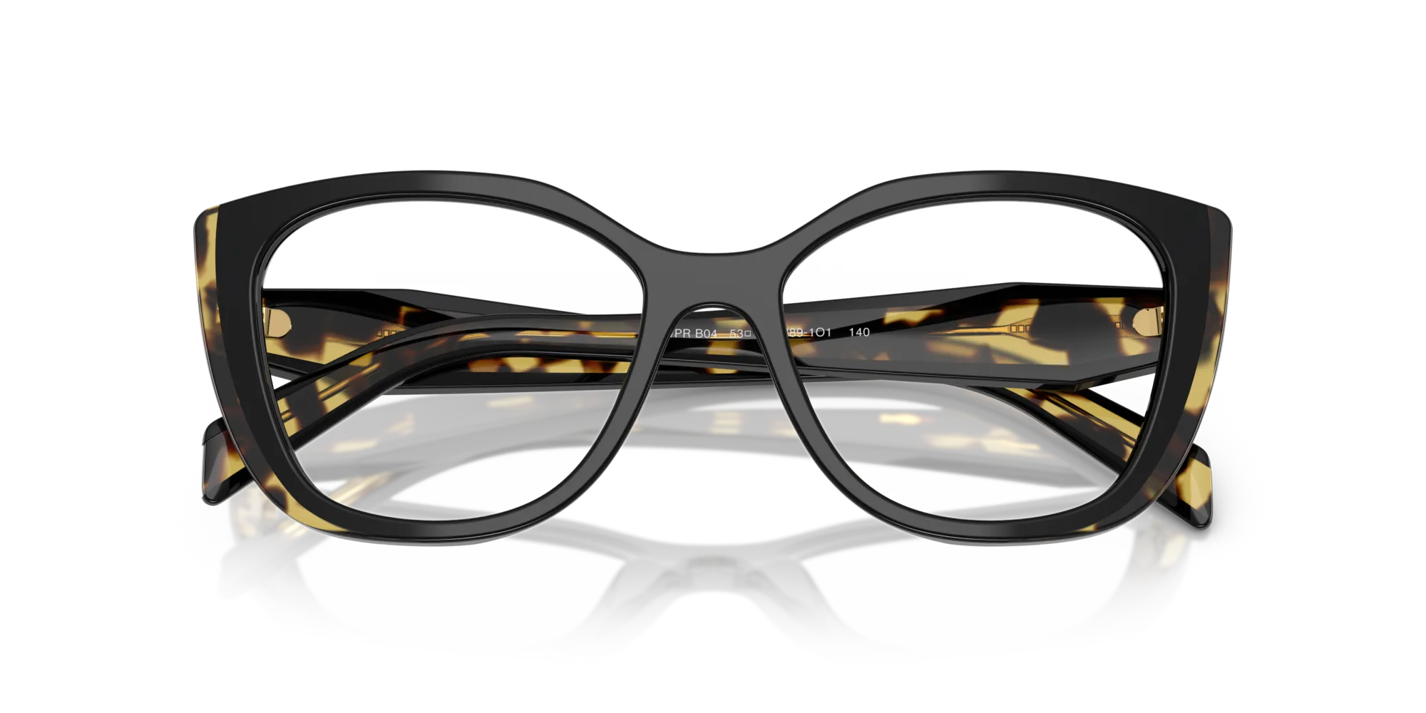 Prada PR B04V 3891O1 Montature da vista Acetato Nero Trasparente Cat Eye Normale - immagine 2