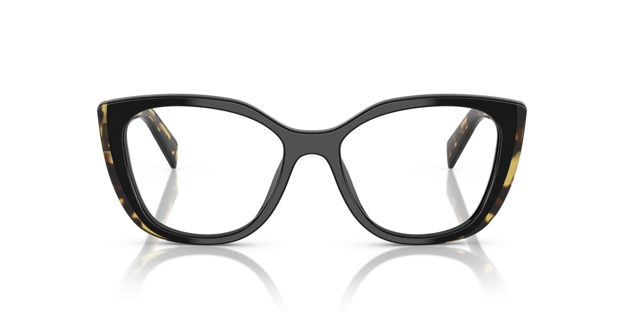 Prada PR B04V 3891O1 Montature da vista Acetato Nero Trasparente Cat Eye Normale - immagine 3