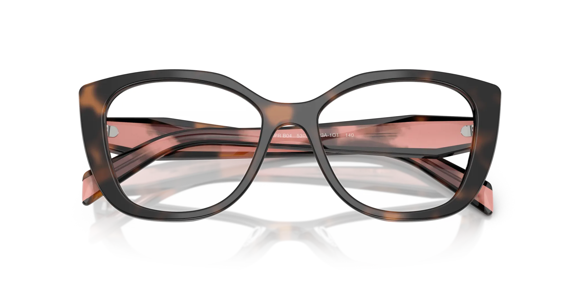 Prada PR B04V 23A1O1 Montature da vista Acetato Tartaruga Trasparente Cat Eye Normale - immagine 2