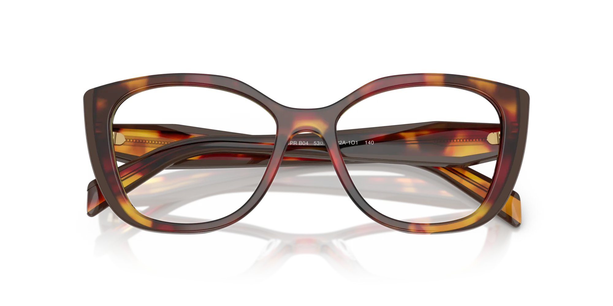 Prada PR B04V 22A1O1 Montature da vista Acetato Havana Trasparente Cat Eye Normale - immagine 2