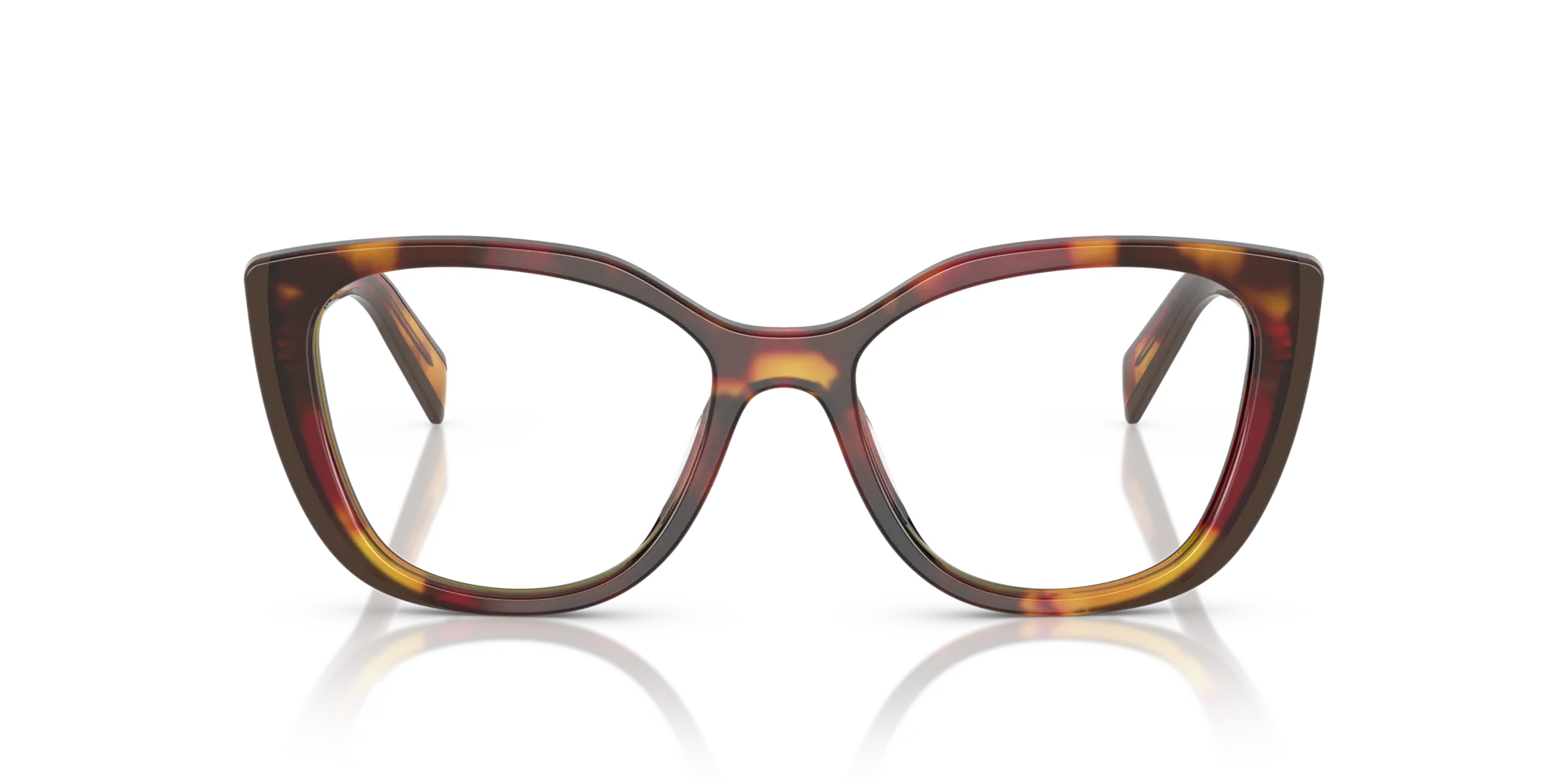 Prada PR B04V 22A1O1 Montature da vista Acetato Havana Trasparente Cat Eye Normale - immagine 3