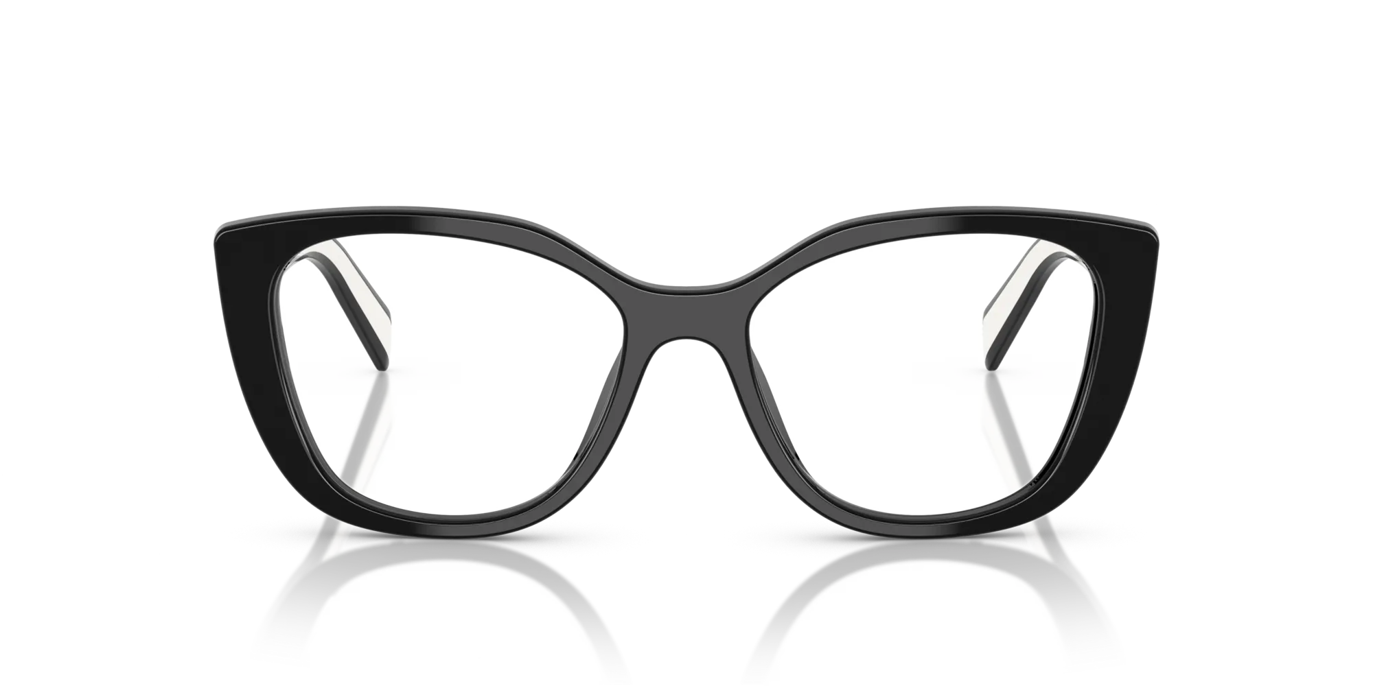 Prada PR B04V 16K1O1 Montature da vista Acetato Nero Trasparente Cat Eye Normale - immagine 3