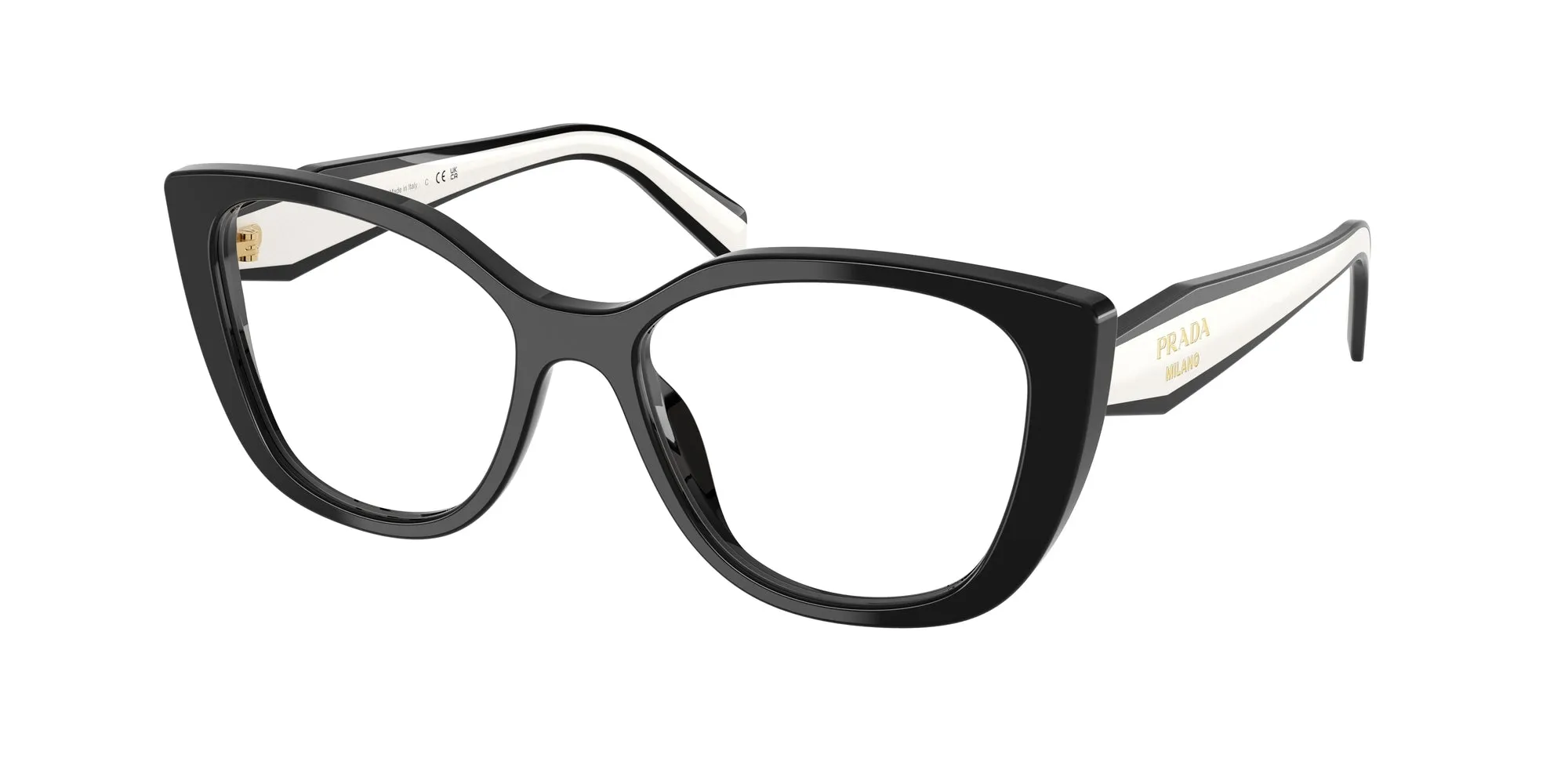 Prada PR B04V 16K1O1 Montature da vista Acetato Nero Cat Eye Normale - immagine 1