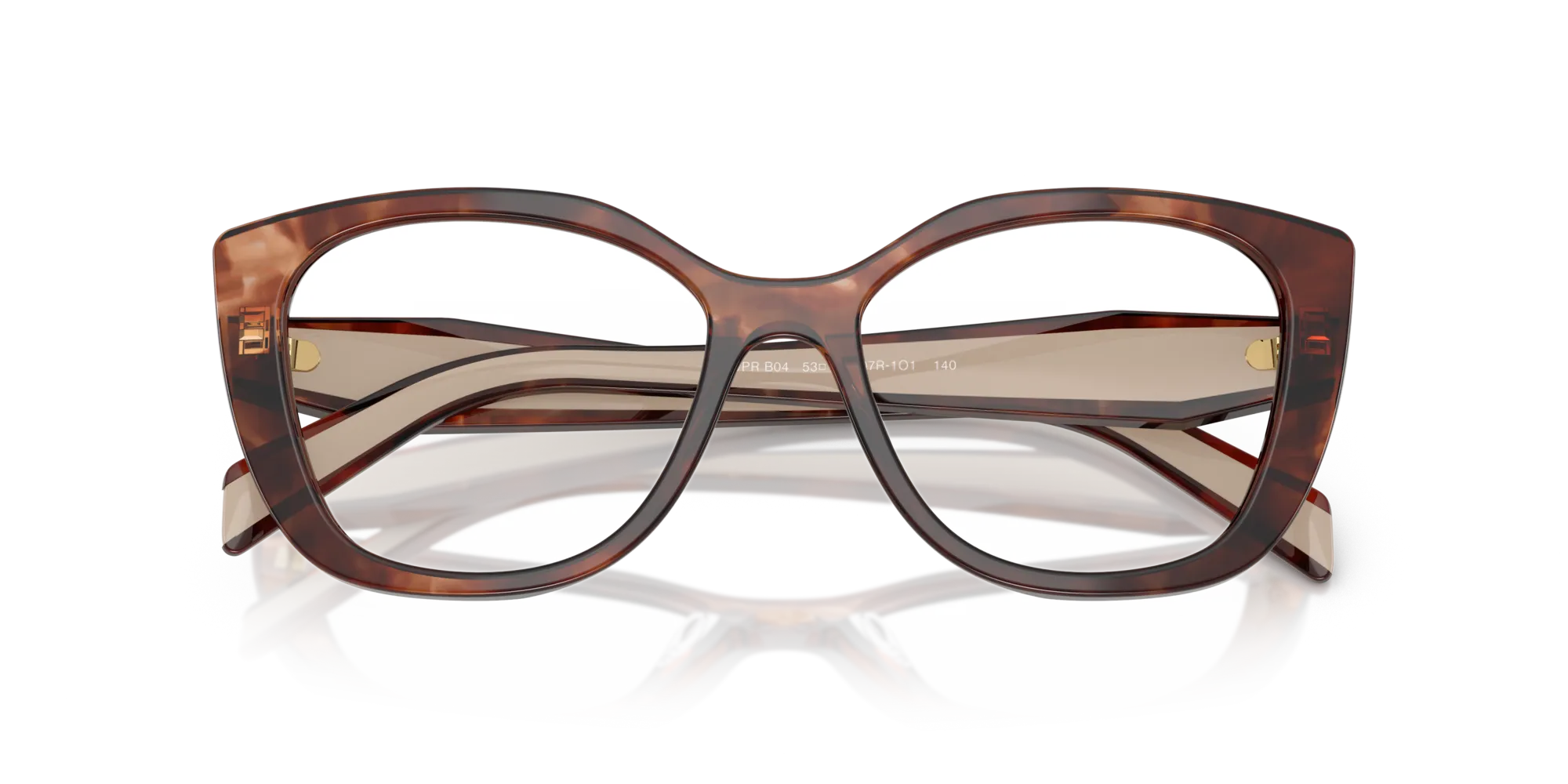 Prada PR B04V 07R1O1 Montature da vista Acetato Marrone Cat Eye Normale - immagine 2