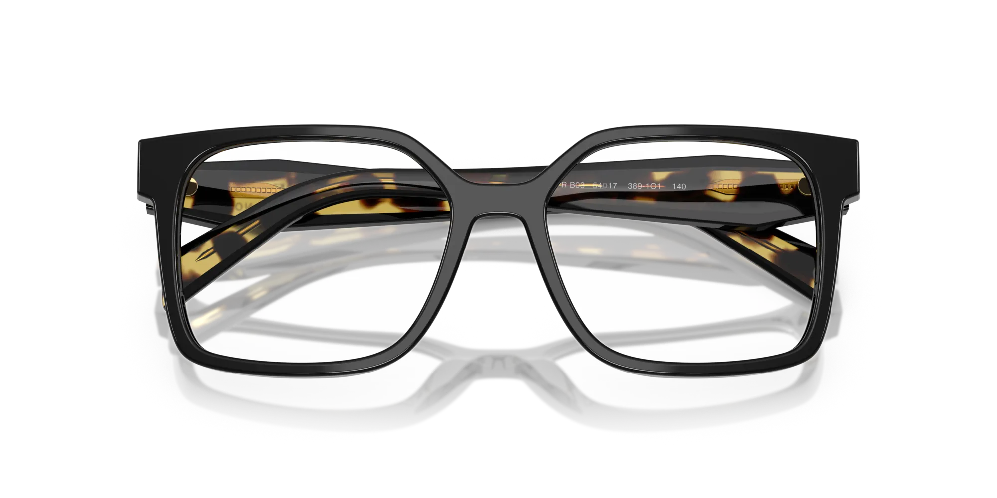 Prada PR B03V 3891O1 Montature da vista Acetato Nero Squadrata Normale - immagine 2