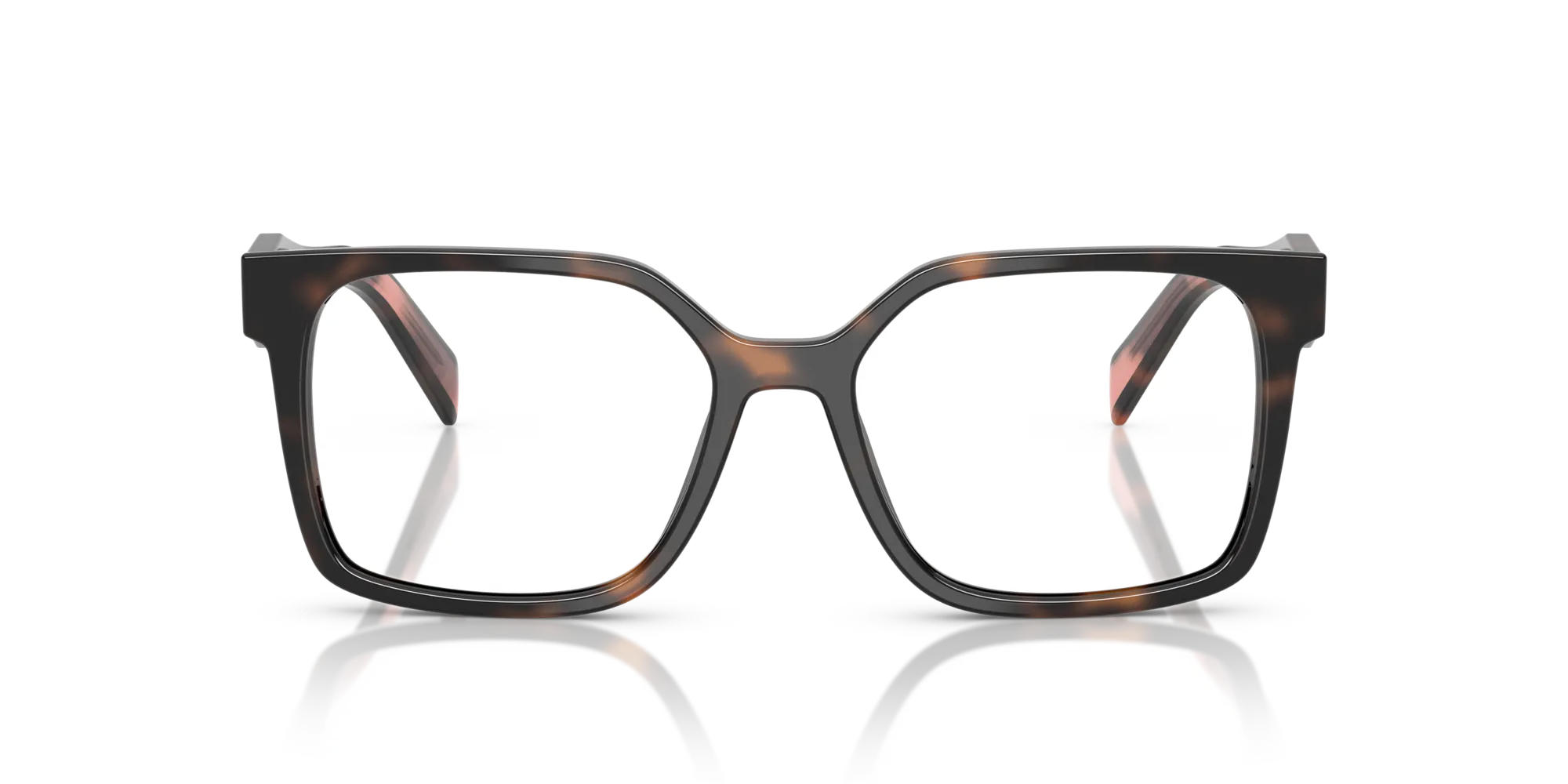 Prada PR B03V 23A1O1 Montature da vista Acetato Tartaruga Squadrata Normale - immagine 3