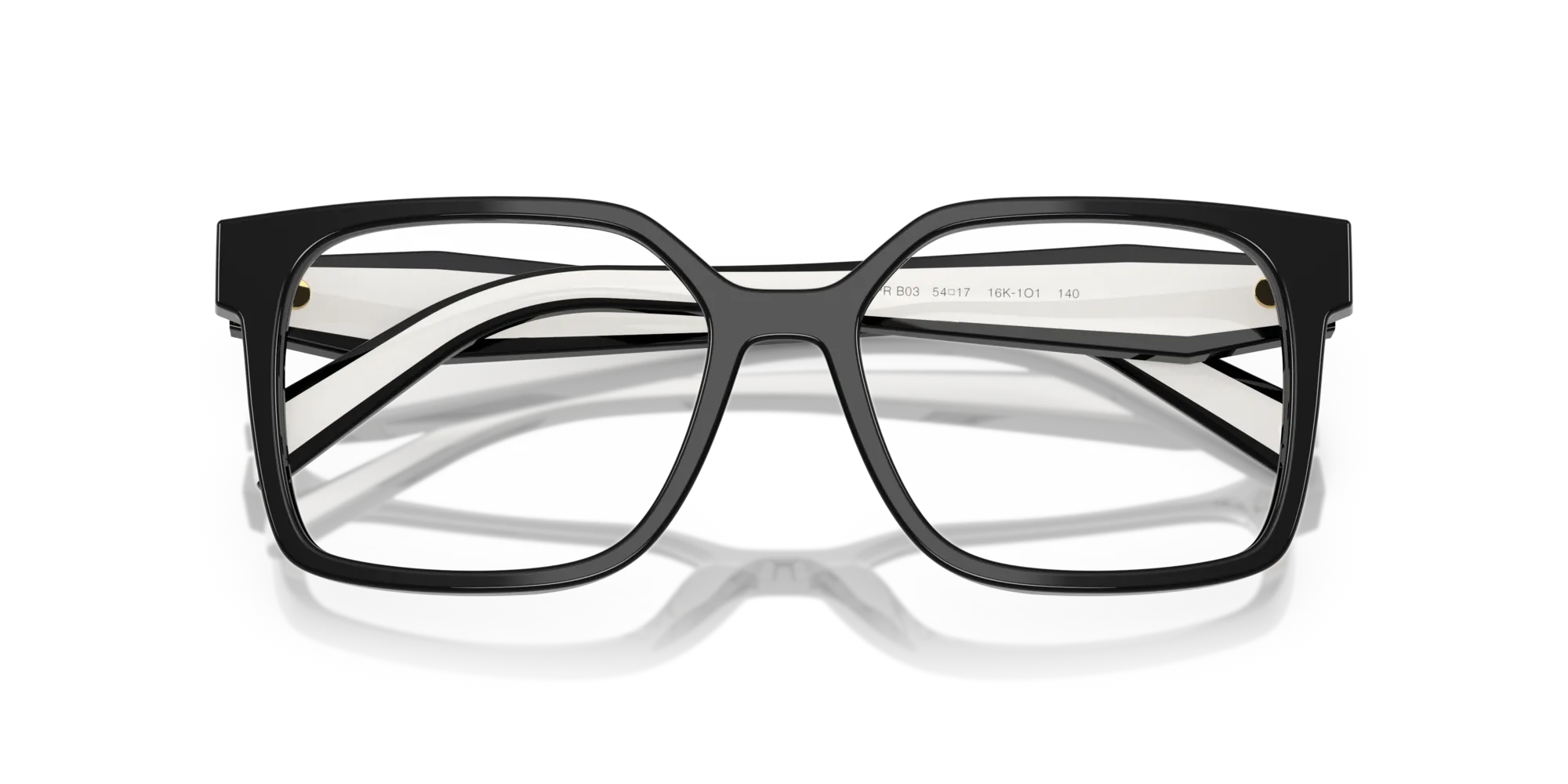 Prada PR B03V 16K1O1 Montature da vista Acetato Nero Squadrata Normale - immagine 2