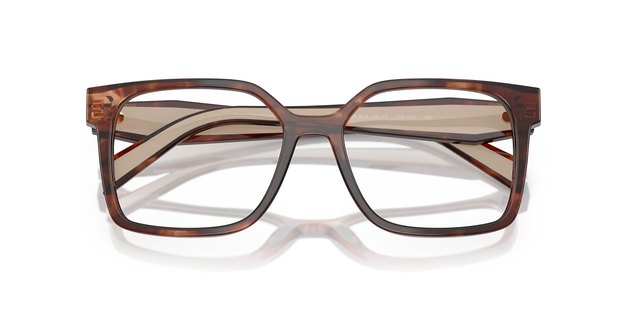 Prada PR B03V 07R1O1 Montature da vista Acetato Marrone Squadrata Normale - immagine 2