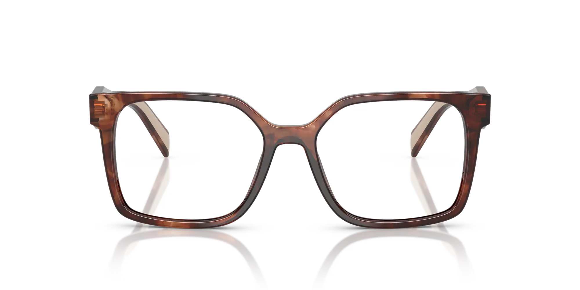 Prada PR B03V 07R1O1 Montature da vista Acetato Marrone Squadrata Normale - immagine 3