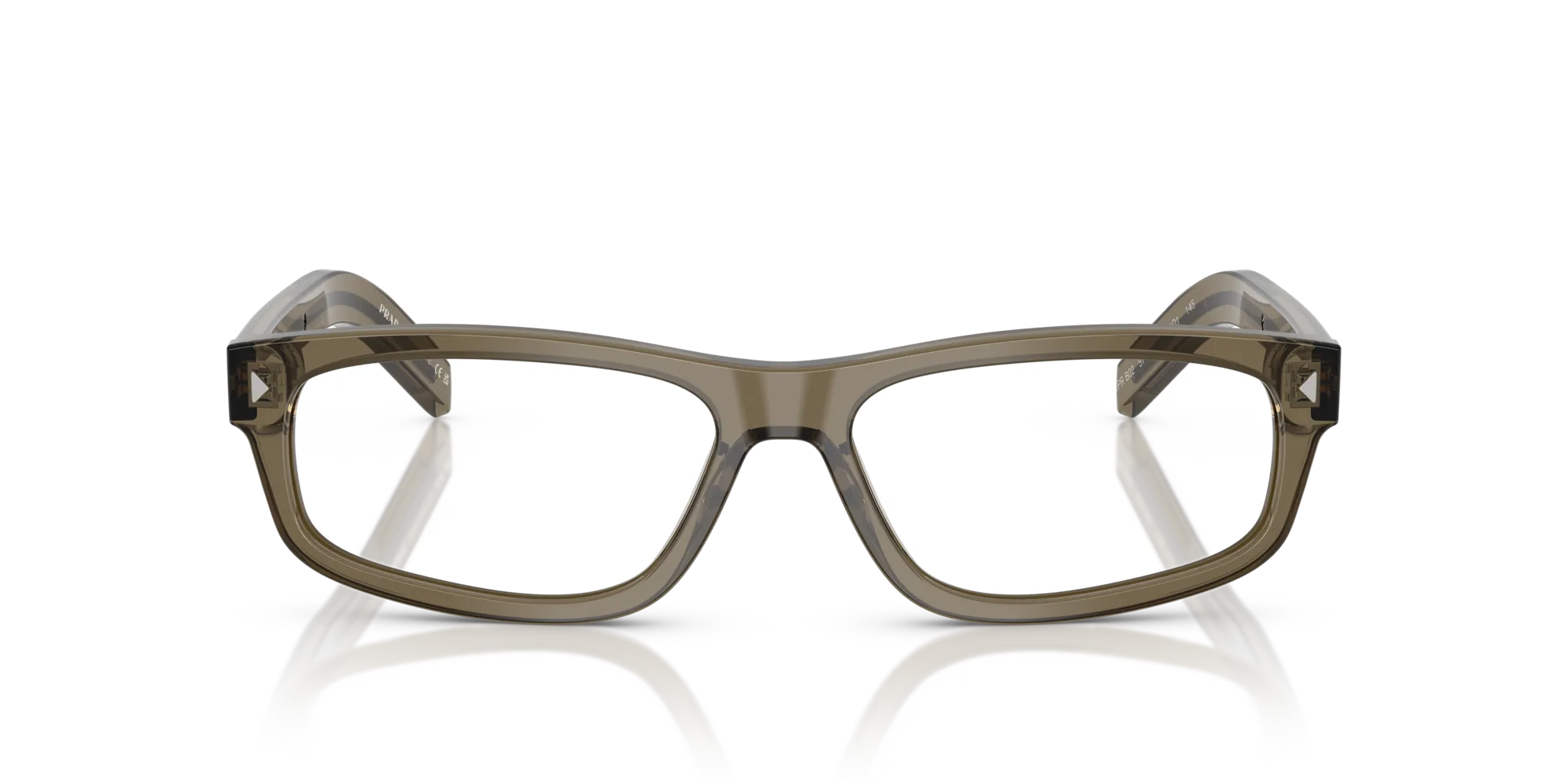 Prada PR B02V 18T1O1 Montature da vista Acetato Marrone Squadrata Normale - immagine 3