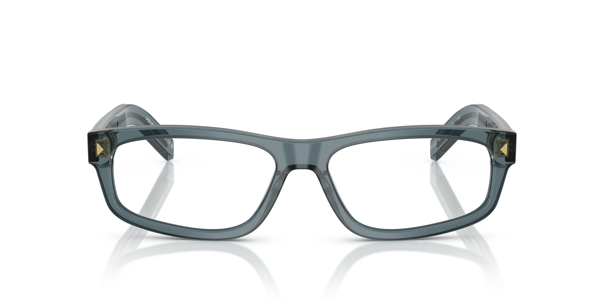 Prada PR B02V 17T1O1 Montature da vista Acetato Oro Squadrata Normale - immagine 3