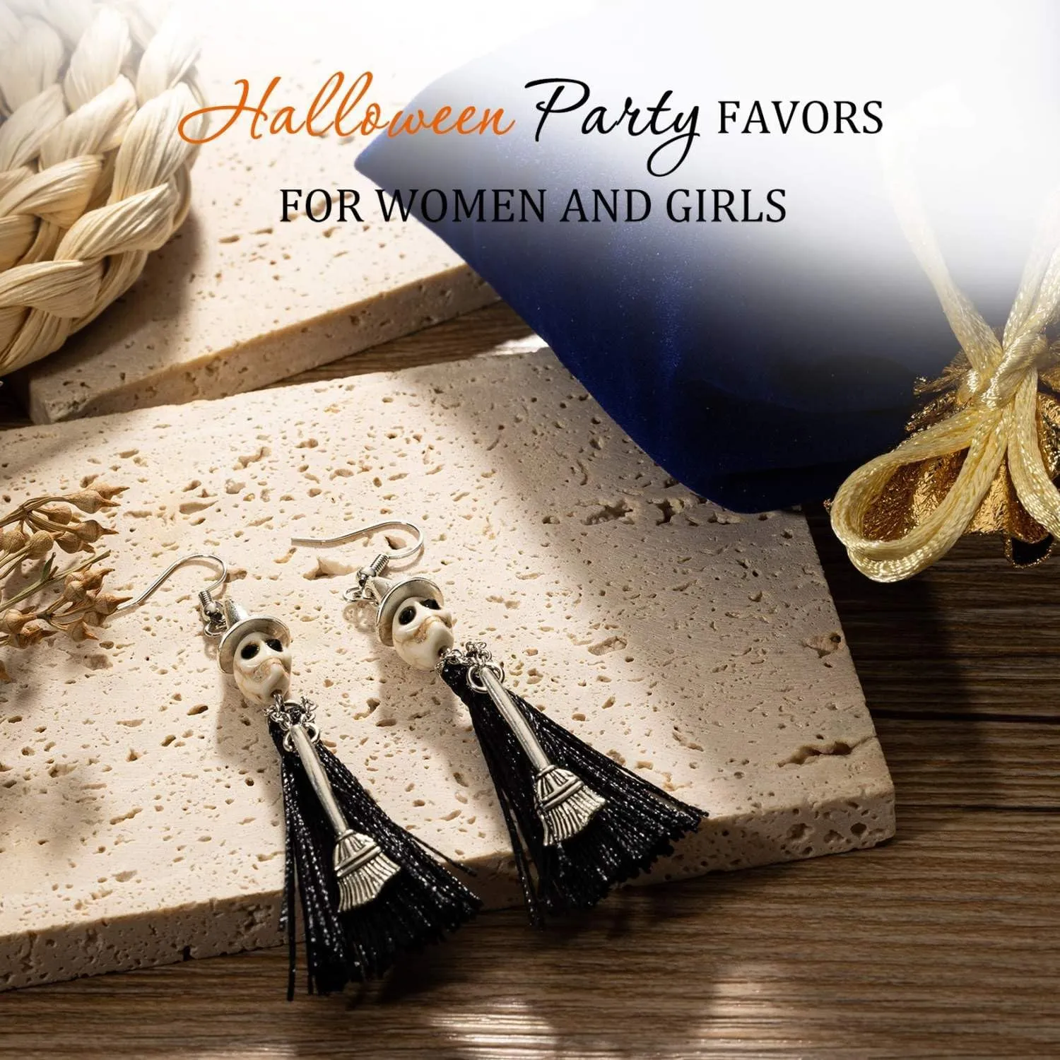 Orecchini Teschio, 1 Paio Orecchini Scheletro di Halloween, Earrings Gotici Donna, Earrings Vintage Pendenti per Ragazze e Donne, Accessori Halloween, Regalo Compleanno (Scheletro) - immagine 4