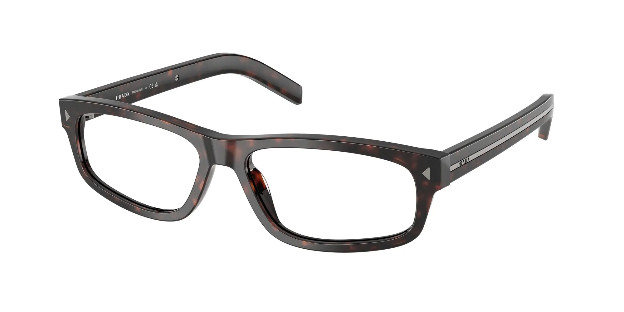Prada PR B02V 17N1O1 Montature da vista Acetato Tartaruga Squadrata Normale - immagine 1