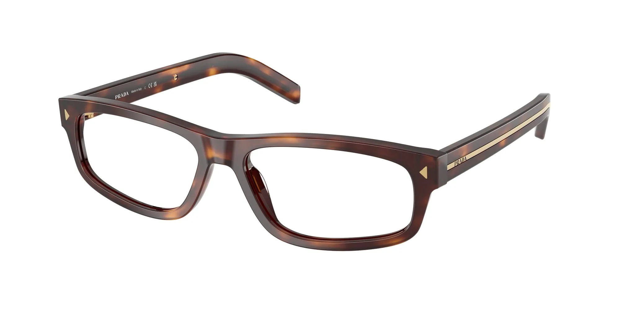 Prada PR B02V 15W1O1 Montature da vista Acetato Tartaruga Squadrata Normale - immagine 1