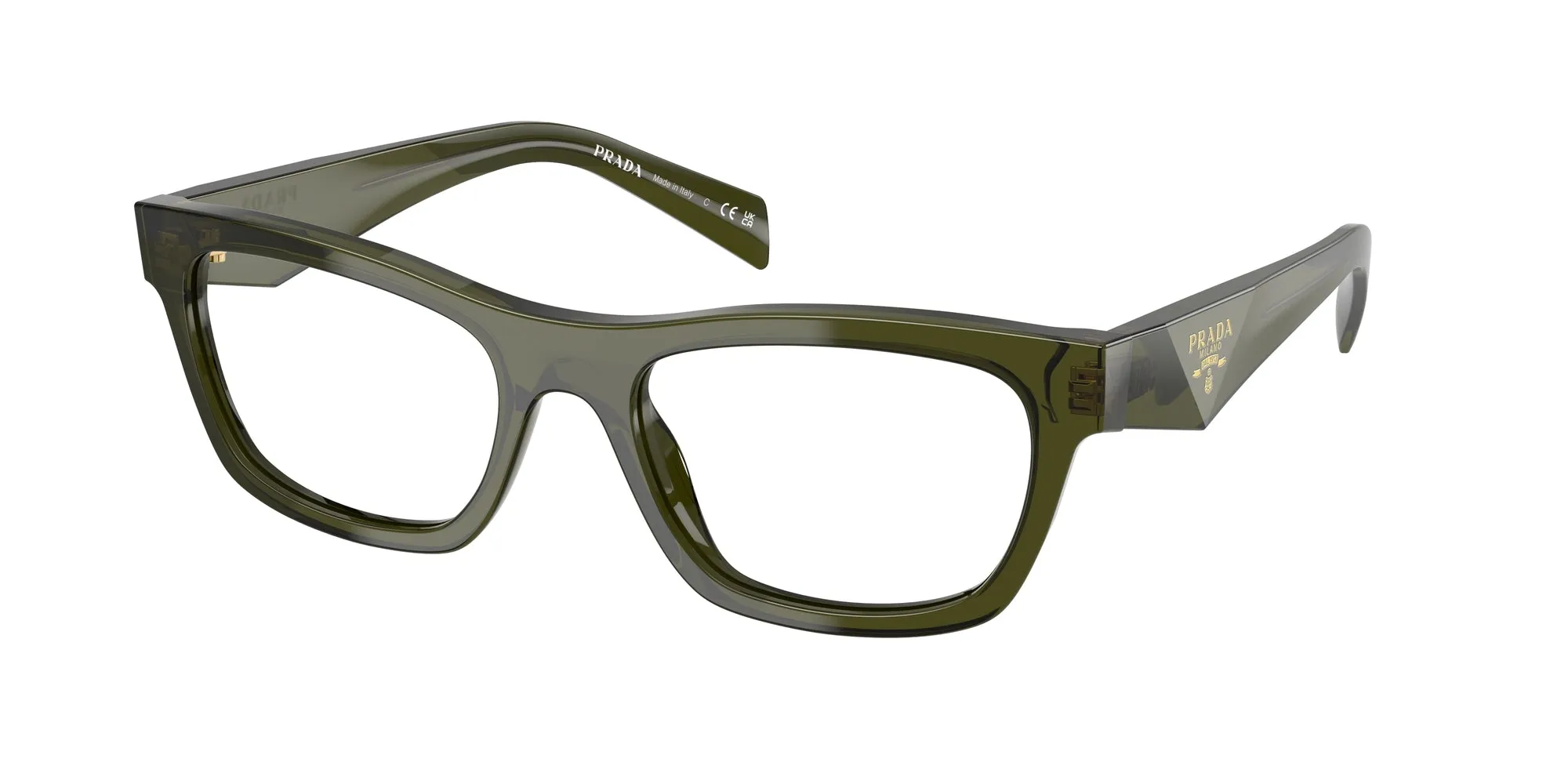 Prada PR B01V 19Z1O1 Montature da vista Acetato Verde Farfalla Normale - immagine 1