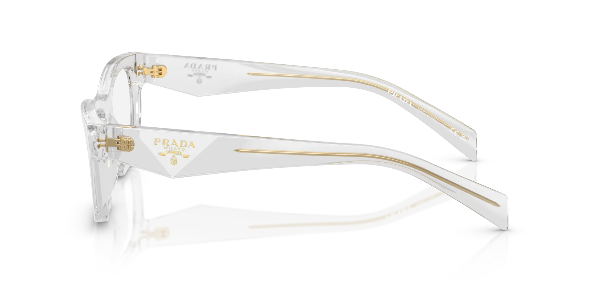 Prada PR B01V 12R1O1 Montature da vista Acetato Havana Farfalla Normale - immagine 4