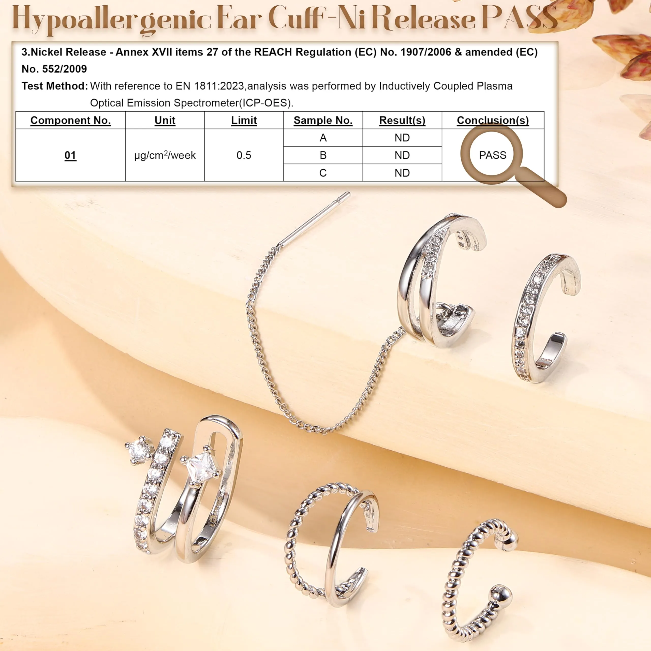 Dochais 5 Pezzi Ear Cuff Orecchini Donna Argento Color Orecchini Senza Buco Ear Cuff Orecchio Non Piercing Earcuffs Regolabile Ipoallergenici Orecchino Clip Donna per Cartilagine Finti per Ragazze - immagine 3