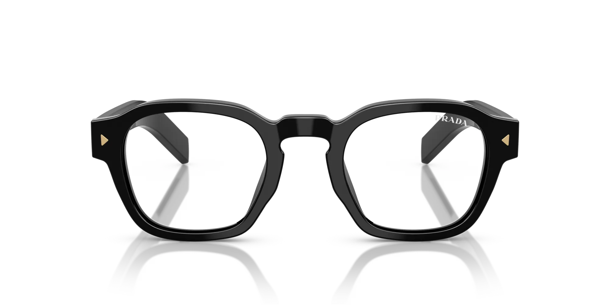 Prada PR A16S 16K60K Occhiali da sole Acetato Nero Trasparente Pantos Normale - immagine 3