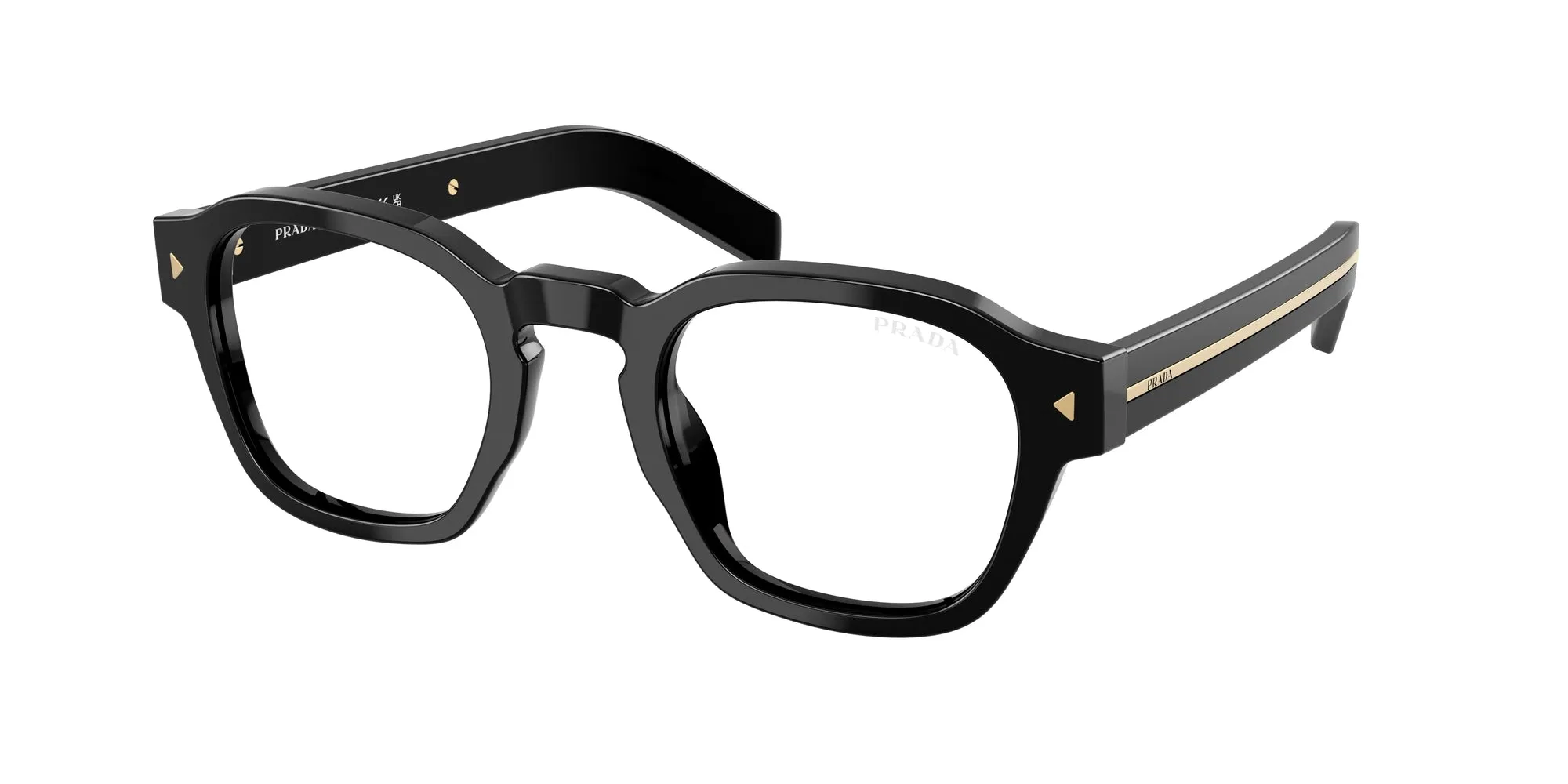 Prada PR A16S 16K60K Occhiali da sole Acetato Nero Trasparente Pantos Normale - immagine 1