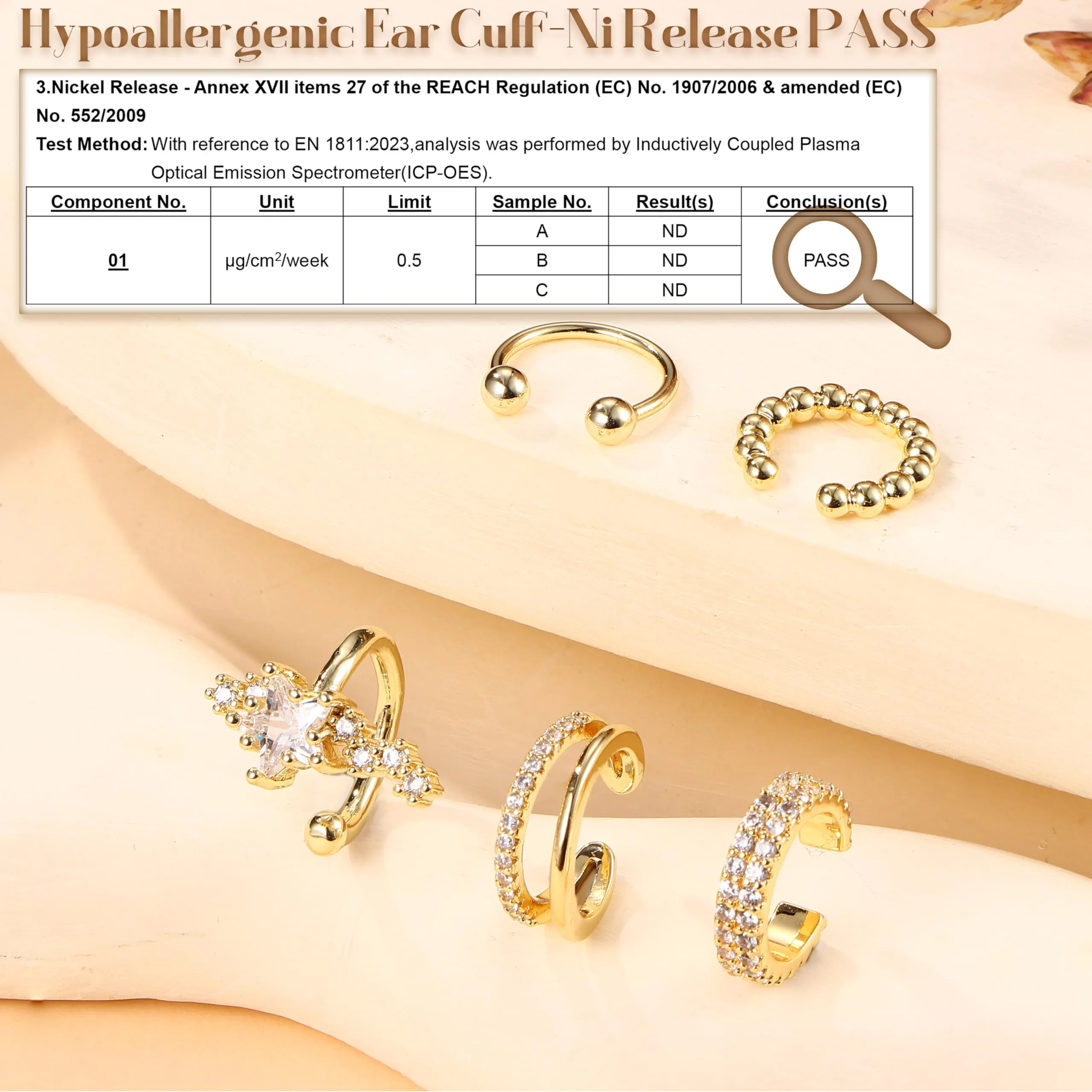 Dochais 5 Pezzi Ear Cuff Orecchini Donna Oro Color Orecchini Senza Buco Ear Cuff Orecchio Non Piercing Earcuffs Regolabile Ipoallergenici Orecchino Clip Donna per Cartilagine Finti per Ragazze - immagine 3