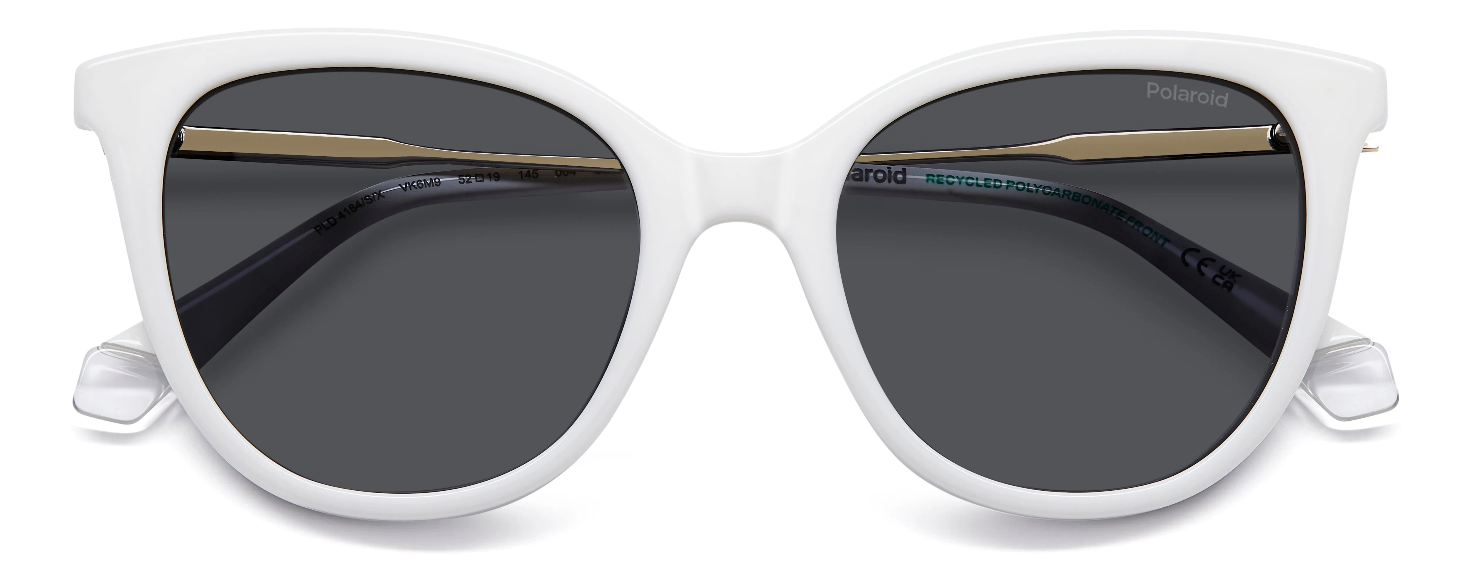 Polaroid PLD 4184/S/X VK6/M9 Occhiali da sole Policarbonato Bianco Grigio Squadrata Polarizzata - immagine 3