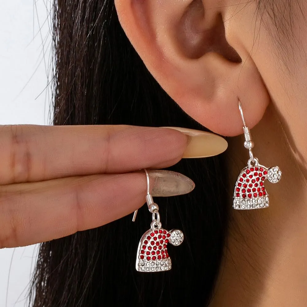 MOPQMKT Set di Gioielli Natalizi per Donn, Orecchini di Natale, Collana Natalizia Donna, Natale Gioielli Regalo, Decorazioni Natalizie per Ragazze e Donnas, Migliori Regali per Christmas e Capodanno - immagine 3