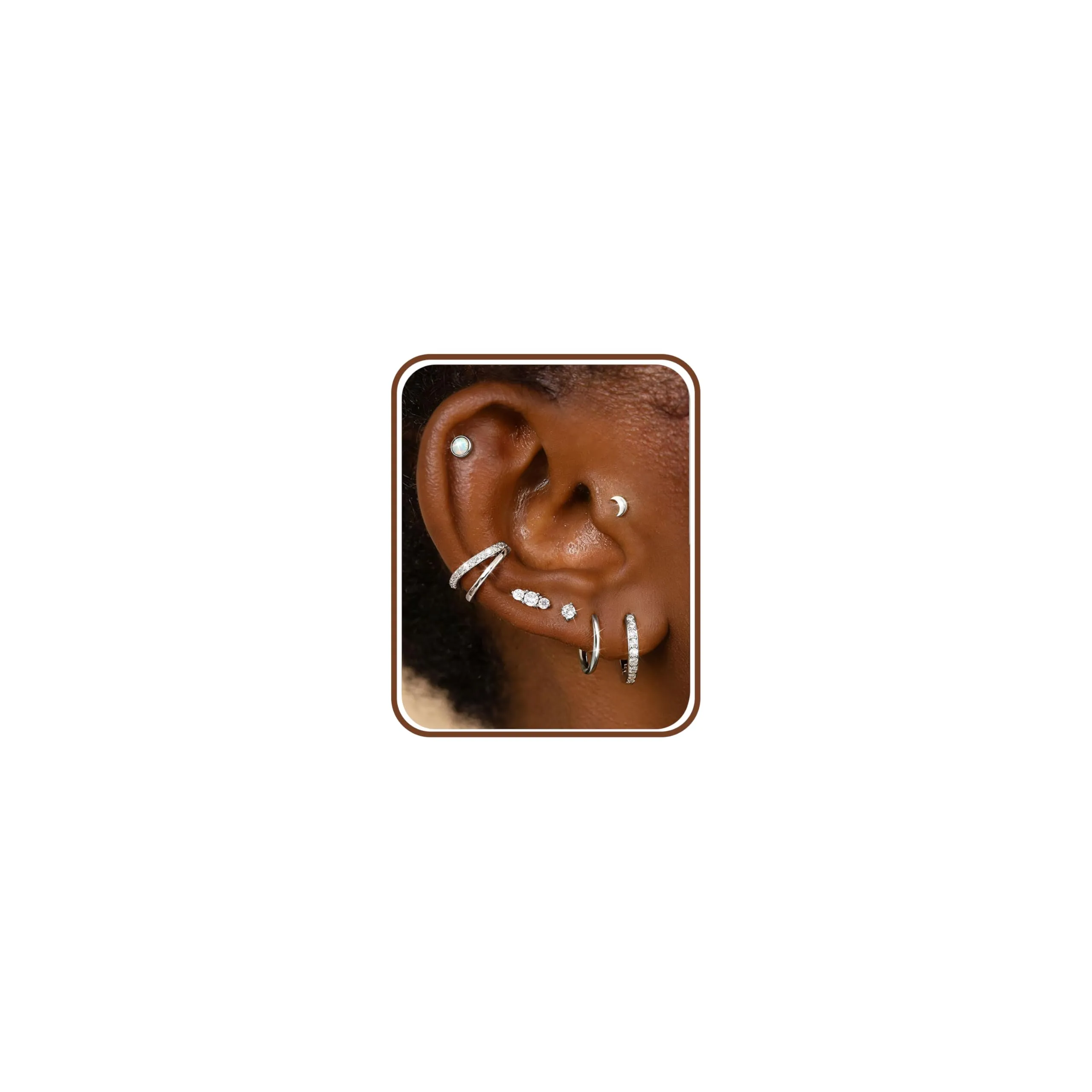 Diamday 5/7 Paia Orecchini Donna Placcato Set Orecchini - immagine 8