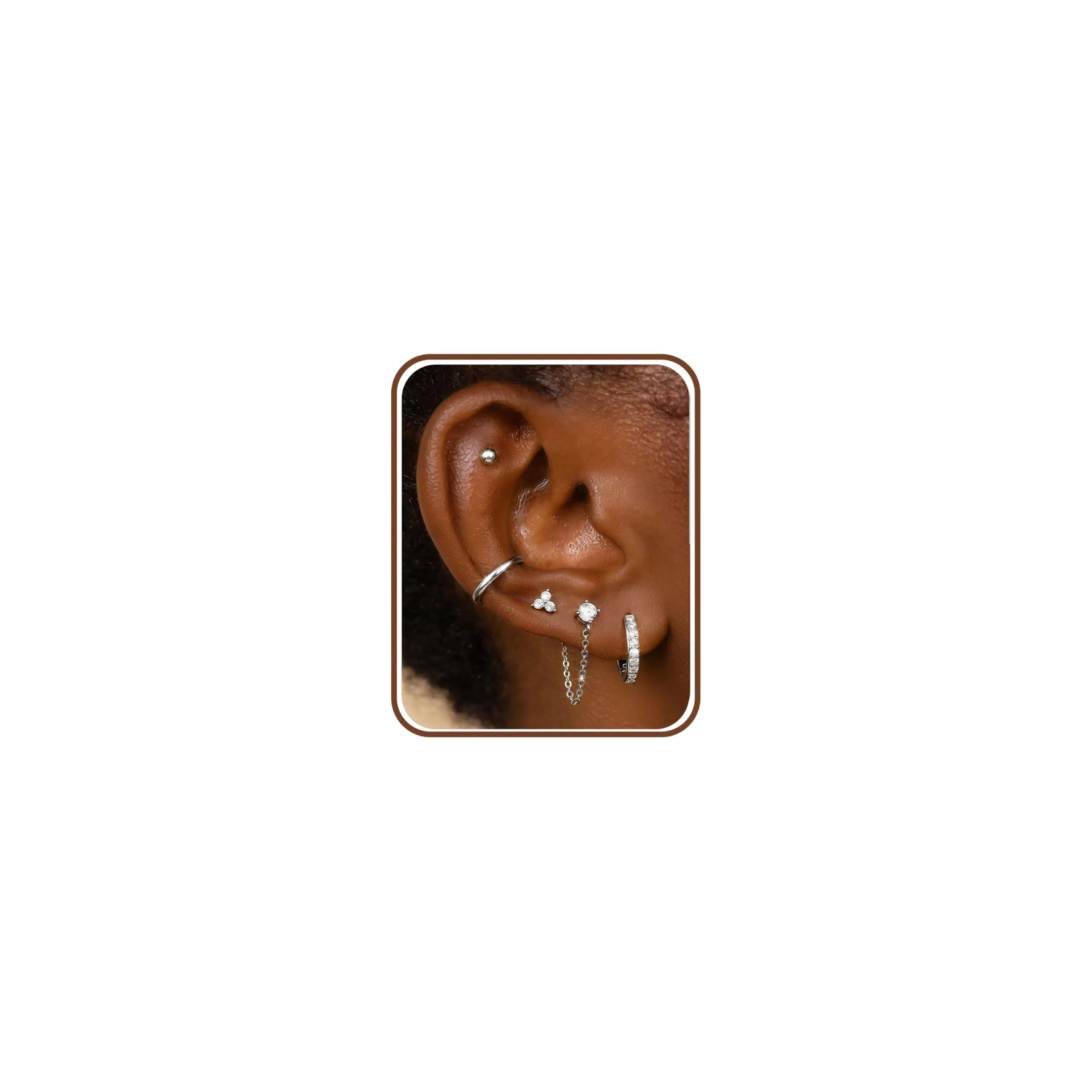 Diamday 5/7 Paia Orecchini Donna Placcato Set Orecchini - immagine 8