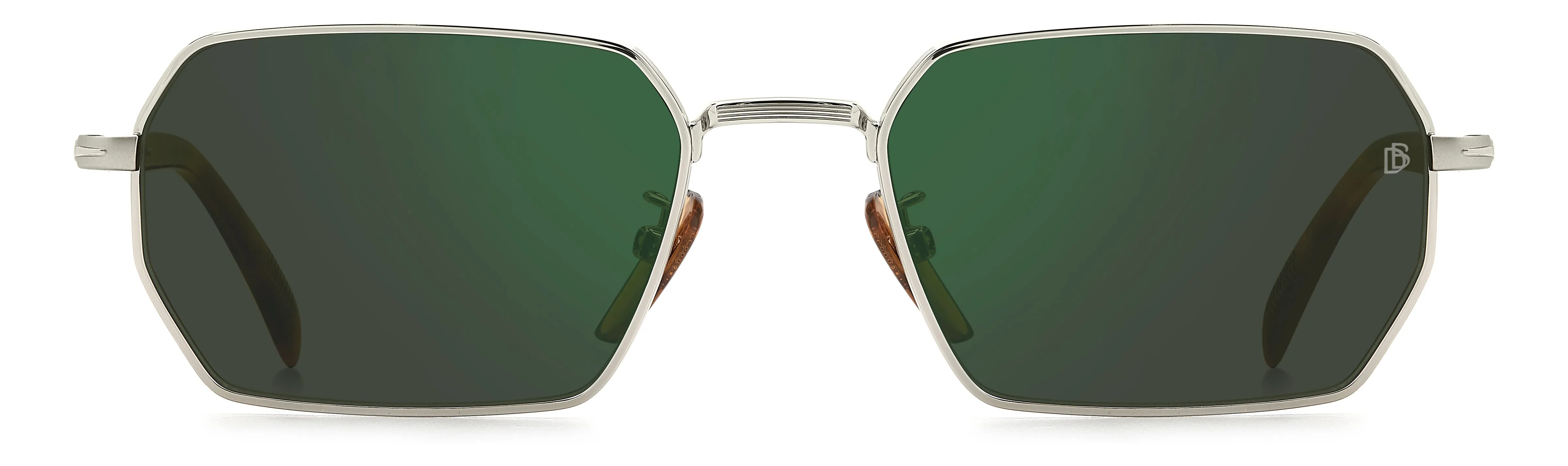 DAVID BECKHAM DB 1174/S 8JD/MT Occhiali da sole Metallo Palladio Verde Squadrata Normale Specchiato - immagine 2