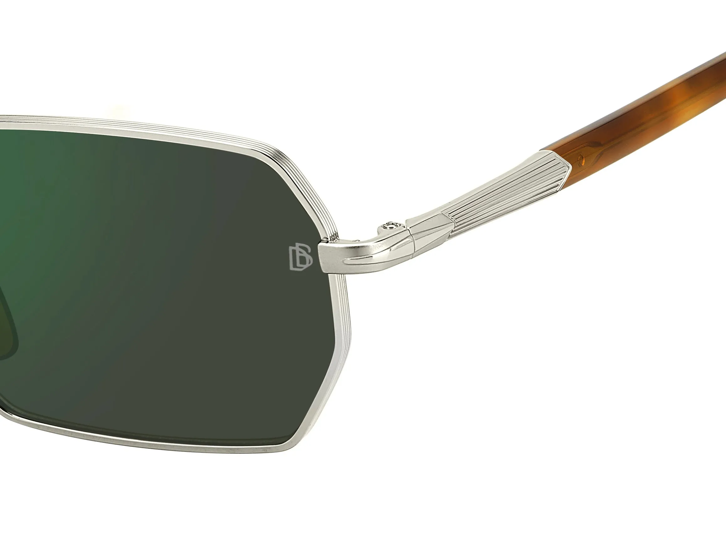 DAVID BECKHAM DB 1174/S 8JD/MT Occhiali da sole Metallo Palladio Verde Squadrata Normale Specchiato - immagine 3