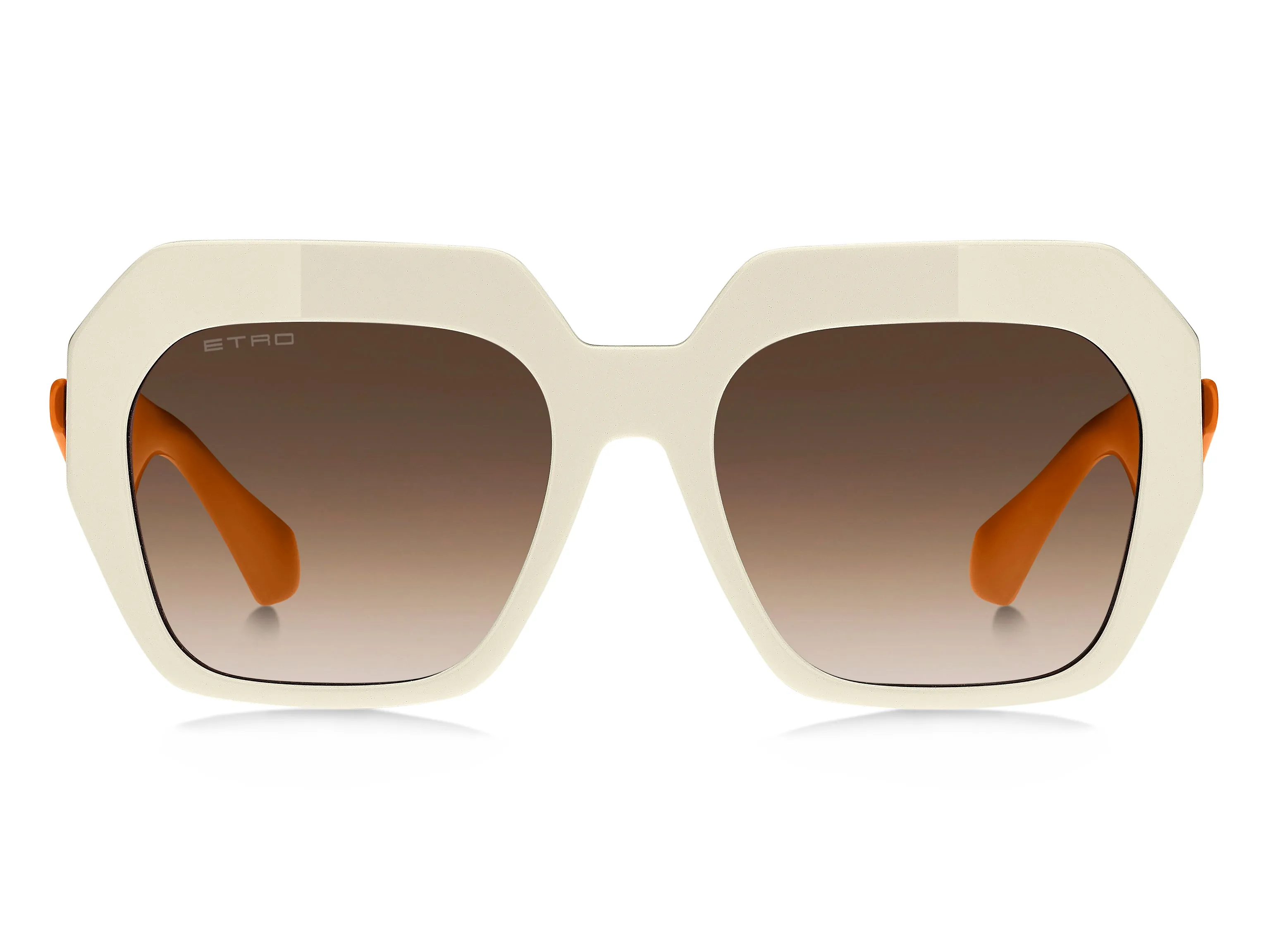 ETRO ETRO 0043/S IXN/HA Occhiali da sole Acetato Bianco Marrone Squadrata Normale Sfumato - immagine 2